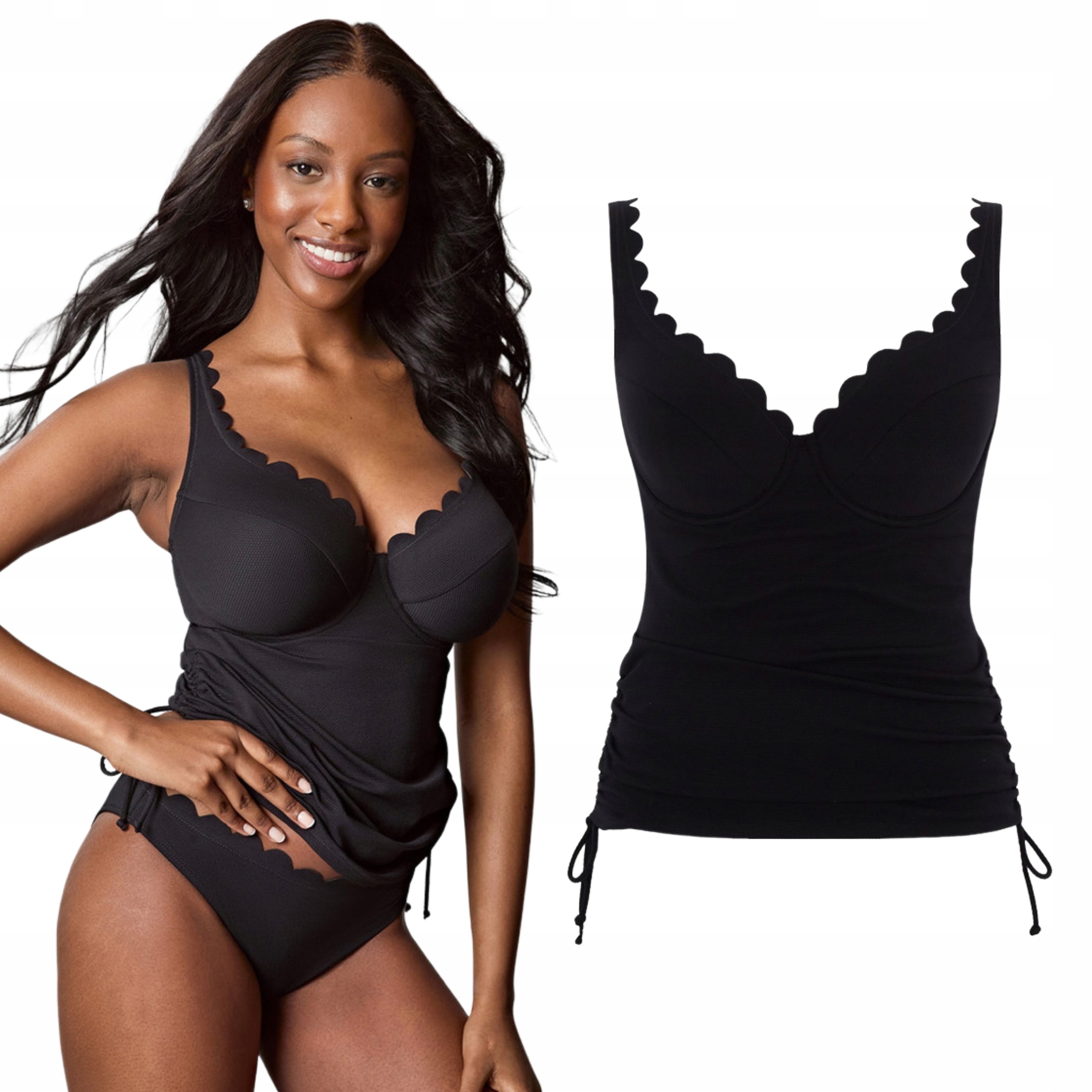 Panache Swim Spirit Selena Top Black tankini plavky, tričko 70H 32FF