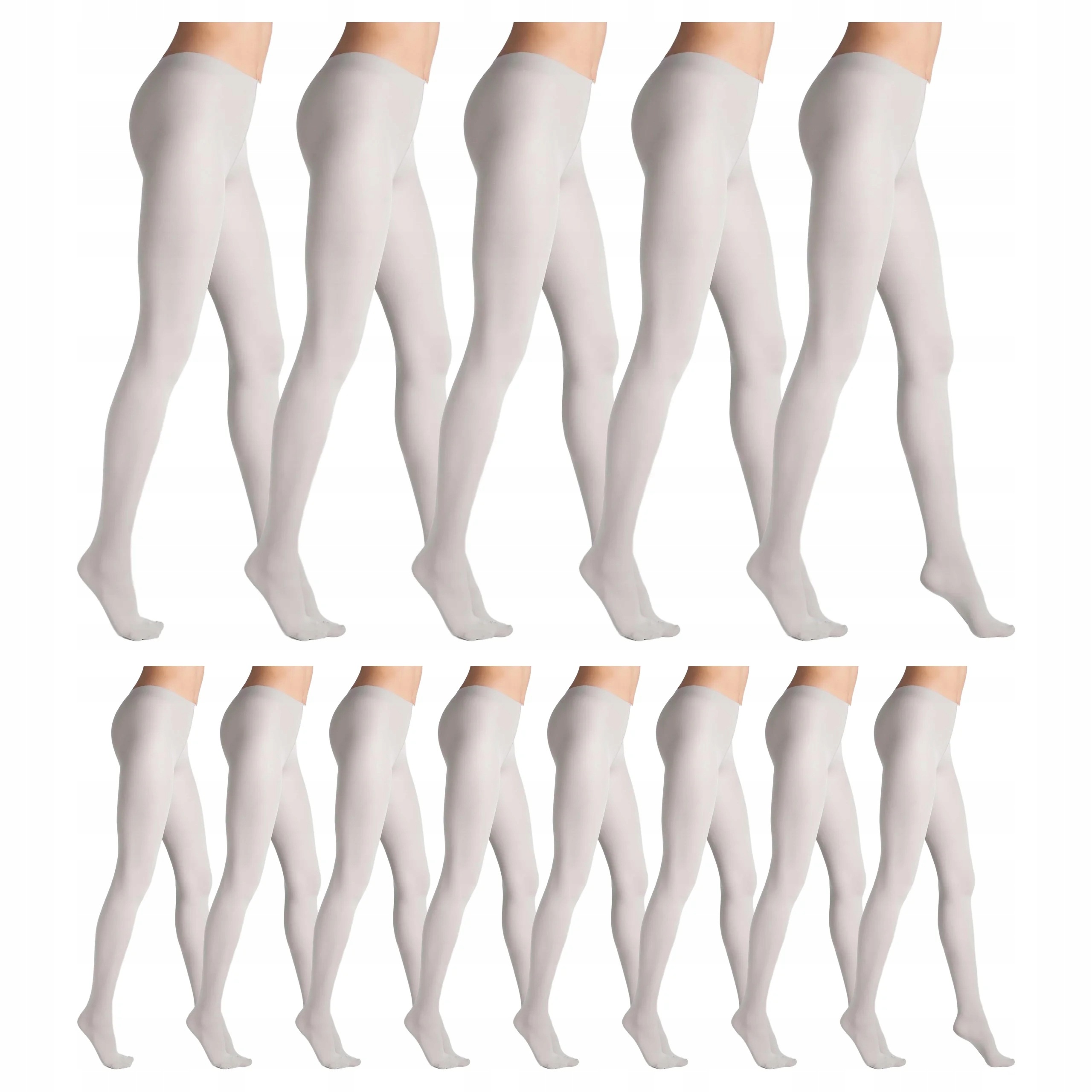 13 x Punčocháče bez kalhotek matné mikrovlákno Tonic 40 2-S Ivory
