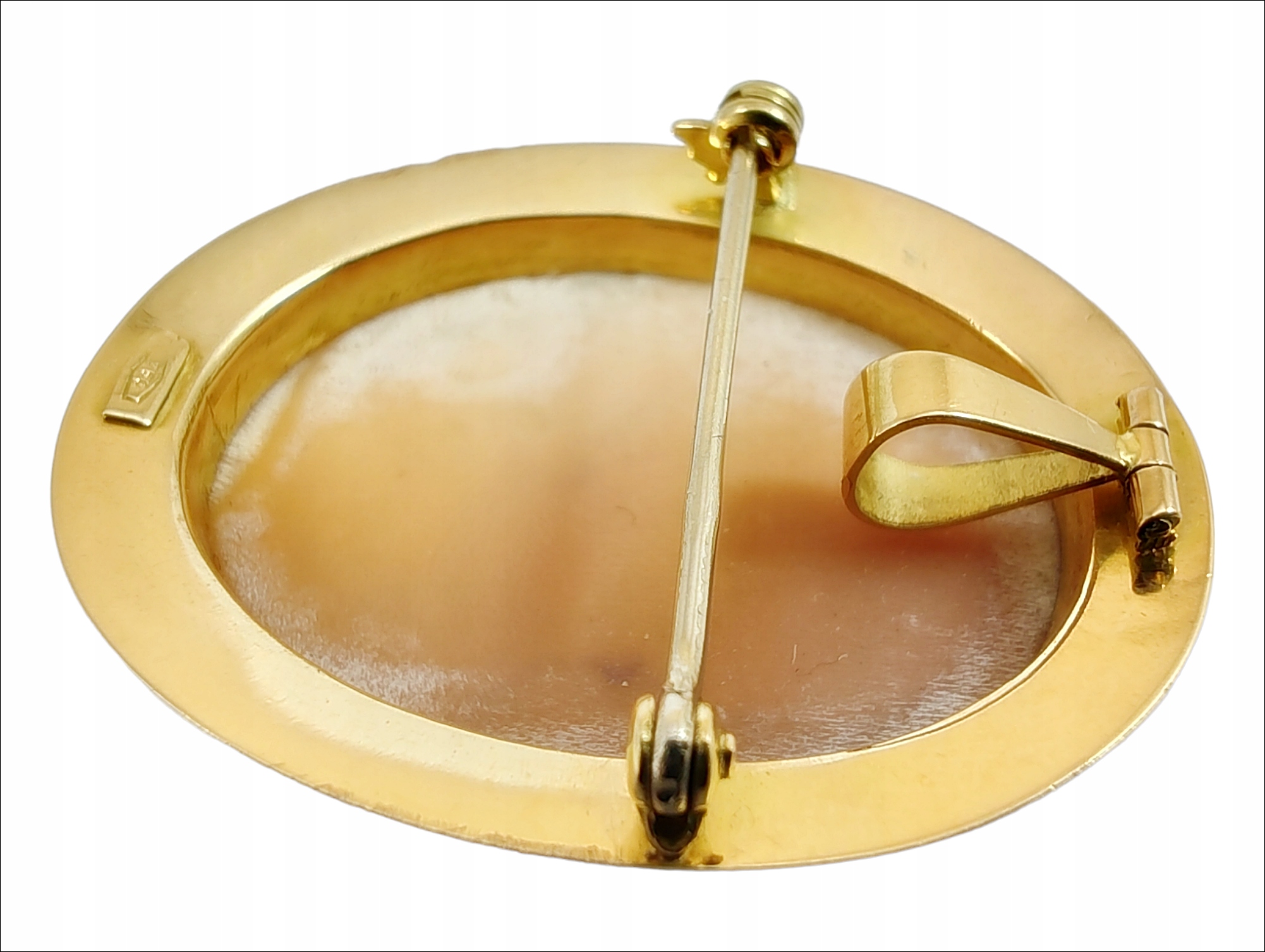 Złota Broszka Zawieszka 2w1 Kamea p750 7,19g Dł3,5cm Marka bez marki