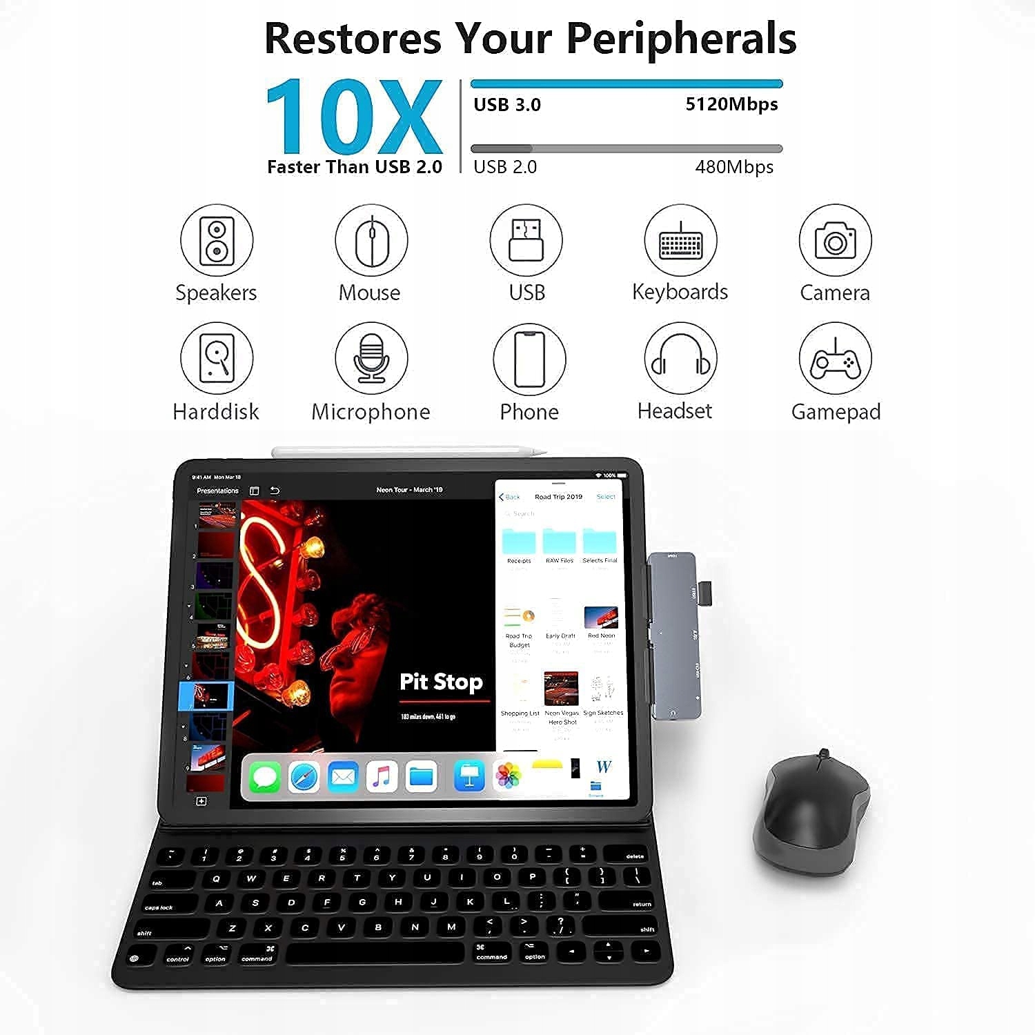 HUB ADAPTER 7W1 IPAD PRO HDMI 4K USB-C SD AUDIO Kod producenta rea