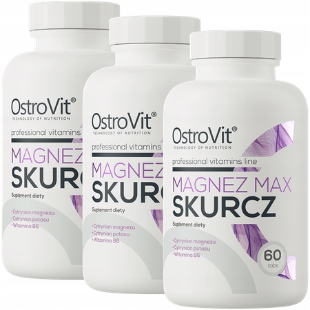 OstroVit Horčík Max Kŕč 60 tabliet + Draslík Vitamín B6 Mg