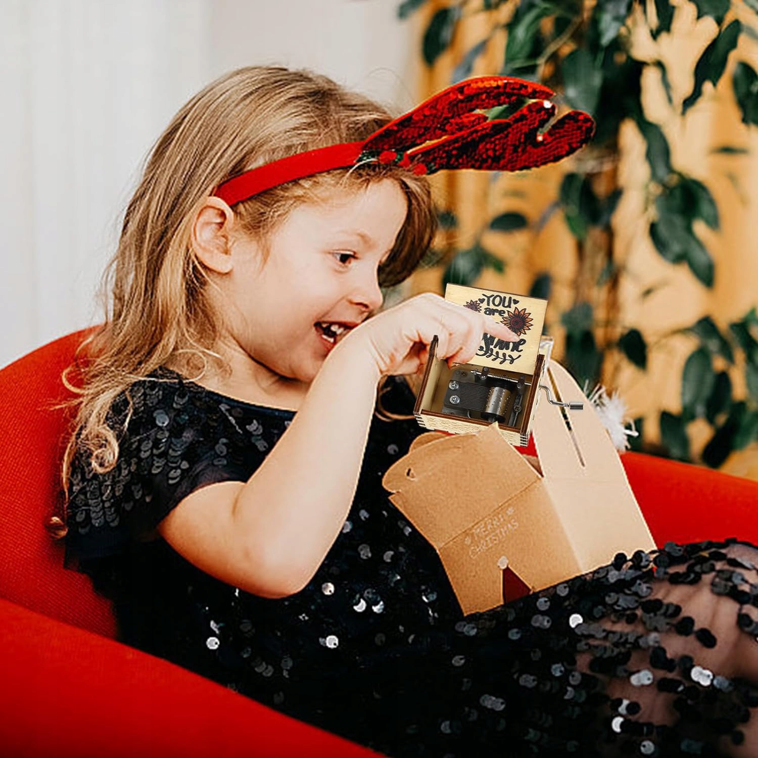 Pozytywka Katarynka Drewniana You Are My Sunshine Wiek dziecka 0 +