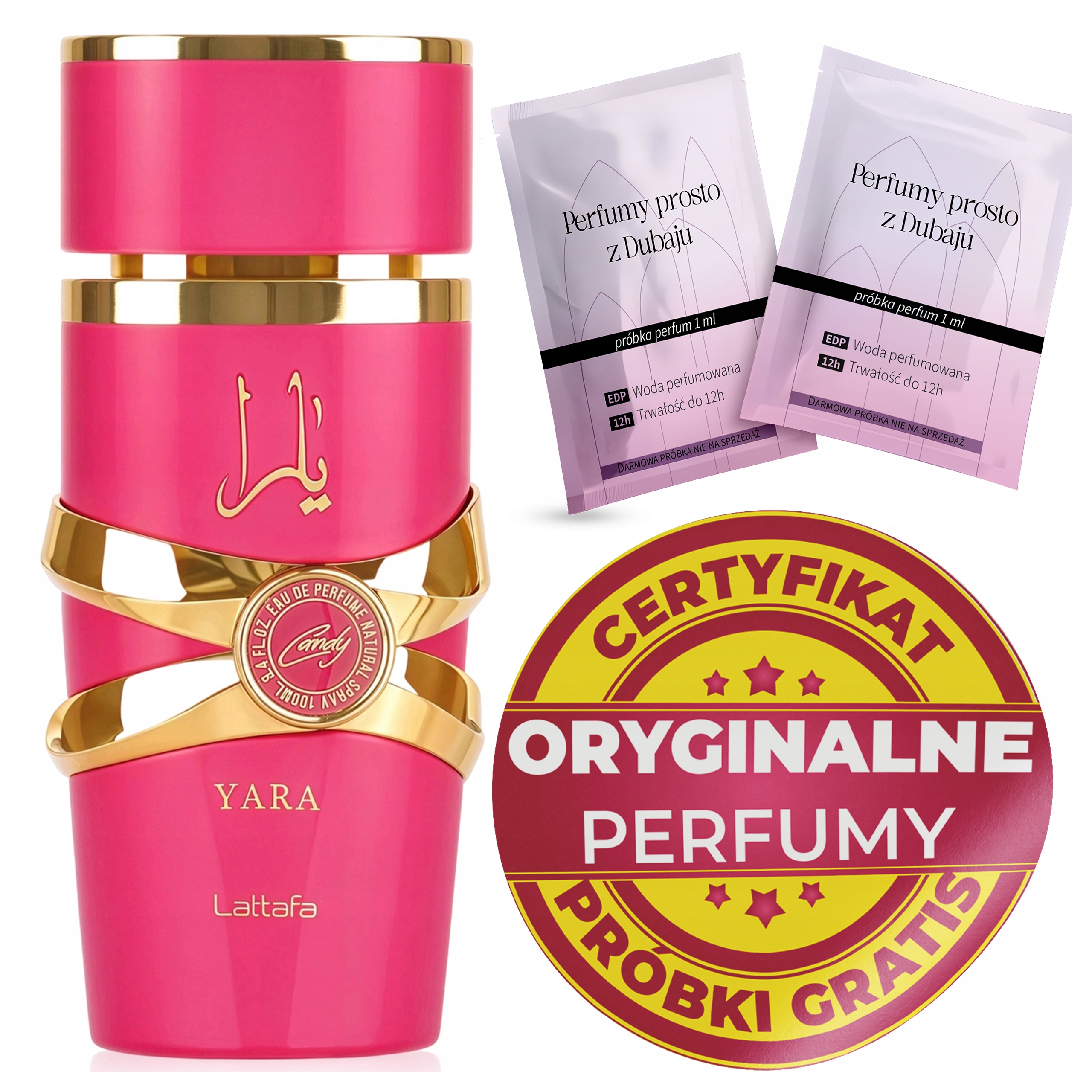 Arabské Parfémy Lattafa Yara Candy 100 ml Originální vzorky Certifikát