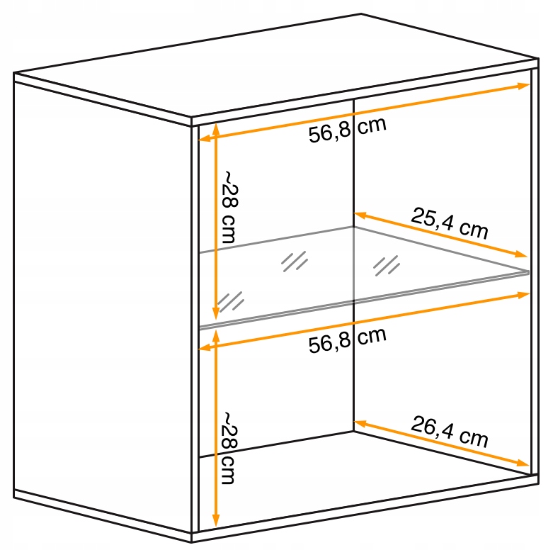 WITRYNA WISZĄCA SWAP PRZESZKLONA 60CM MAT PVC Kolekcja SWAP