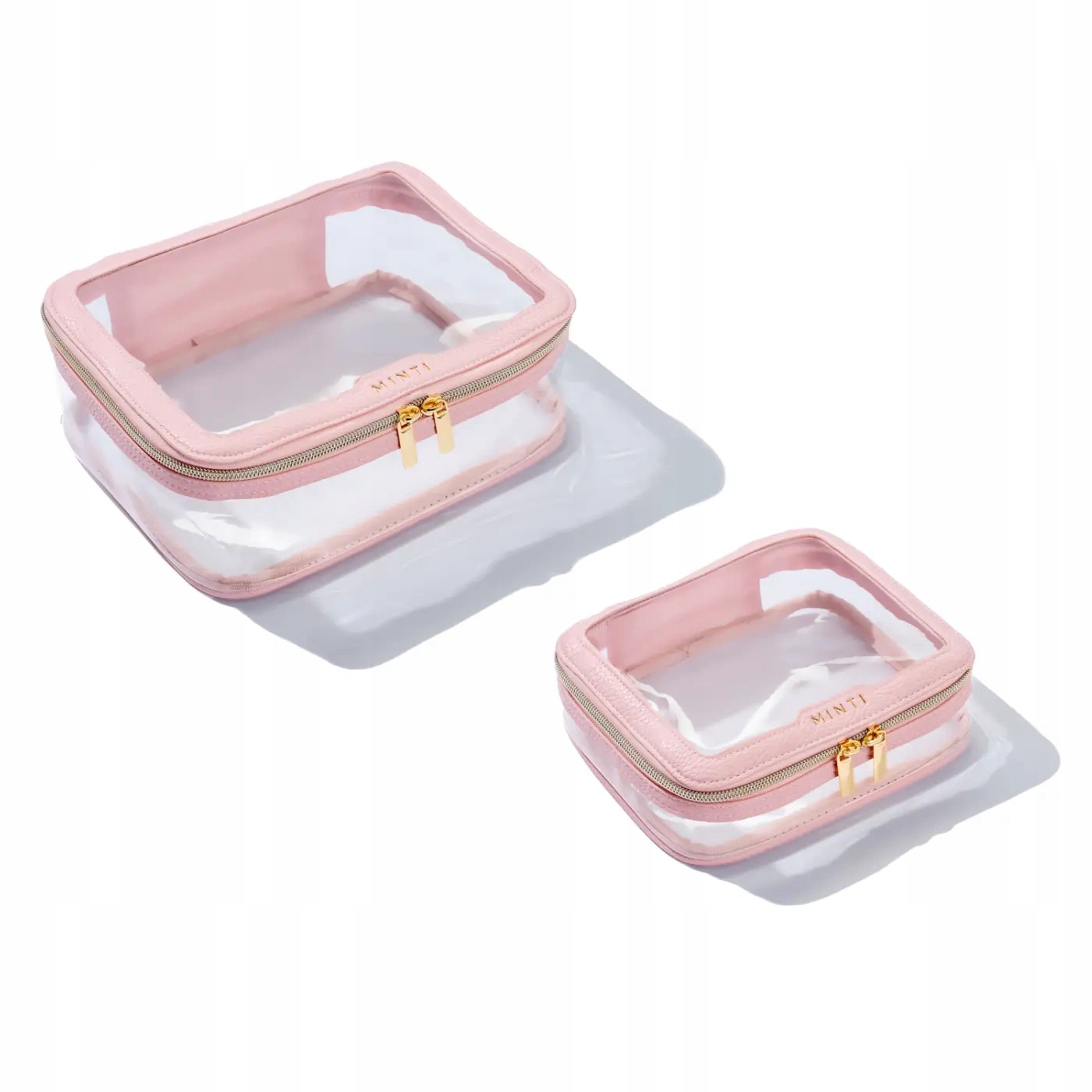 Minti Collection Travel Bag Light Pink Set sada 2 cestovních kosmetických taštiček