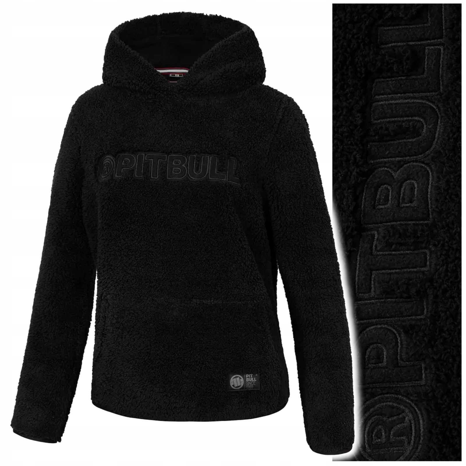 Mikina s kapucí Pit Bull Aragona černá vel. S