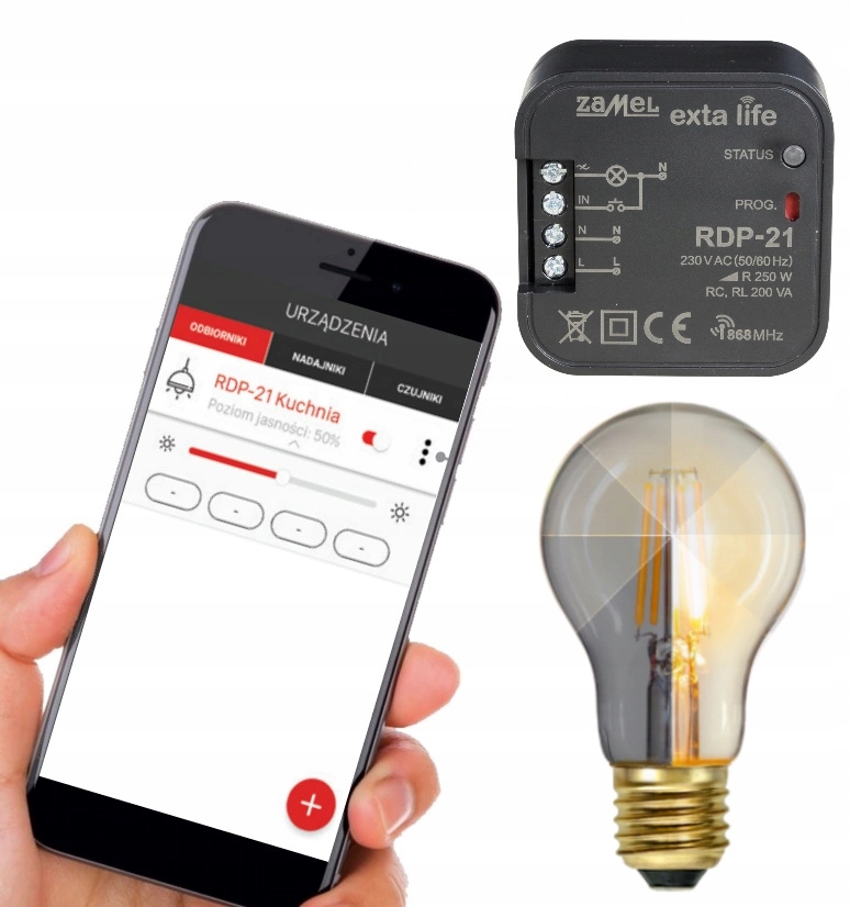 Zamel Rádiový stmievač na svetlo 230V s diaľkovým ovládaním