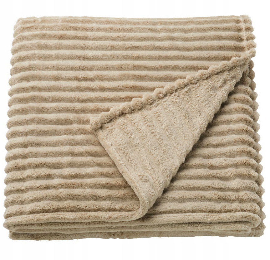 Ikea Gullstrale Přehoz fleece 230 cm x 250 cm světle béžový