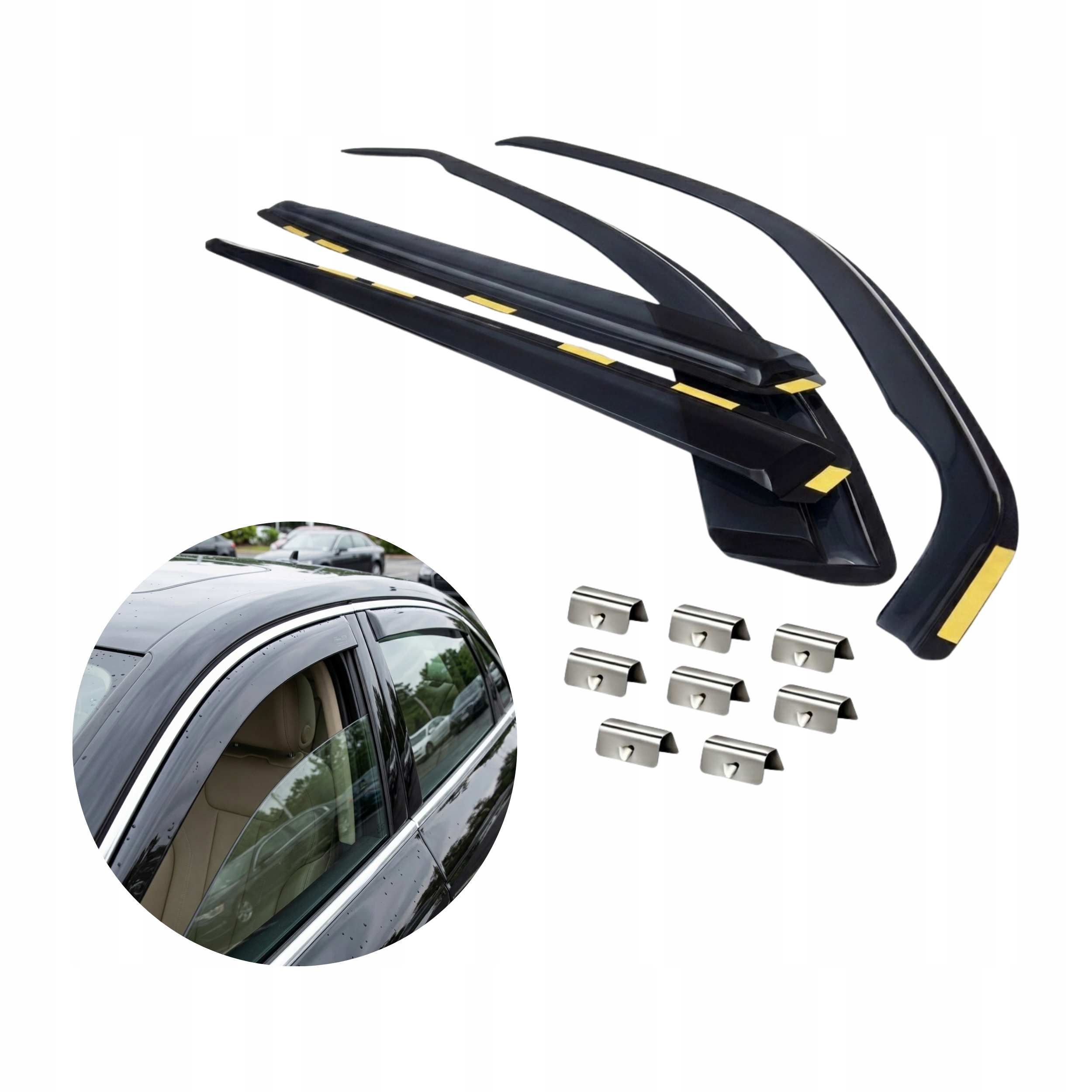 Deflektory skel Heko Kryty na přední a zadní část 4ks Nissan Qashqai j10 2007-2013