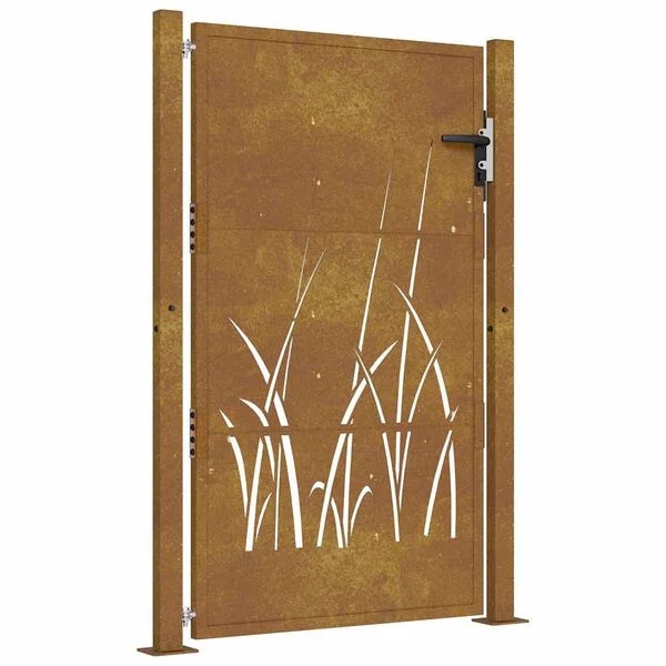 Oceľová záhradná brána Corten 105 x 155 cm