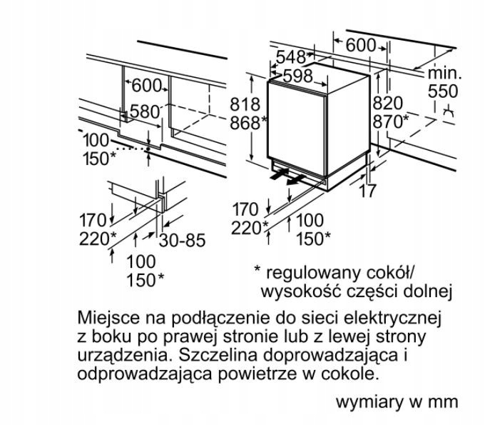 BOSCH Chłodziarko-zamrażarka KUL15ADF0 Marka Bosch