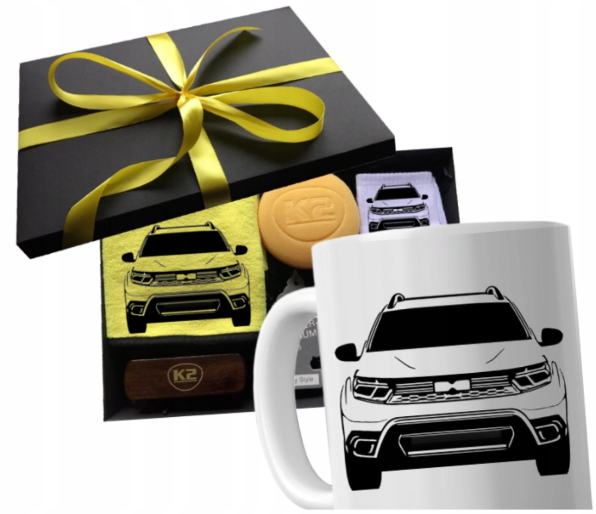 Sada dárek pro fanouška, hrnek pro kluka otce, pro řidiče auta Dacia