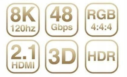 Przewód Kabel HDMI 2 m 2.1 4K 8K certyfikat 120Hz Kod producenta NS-002