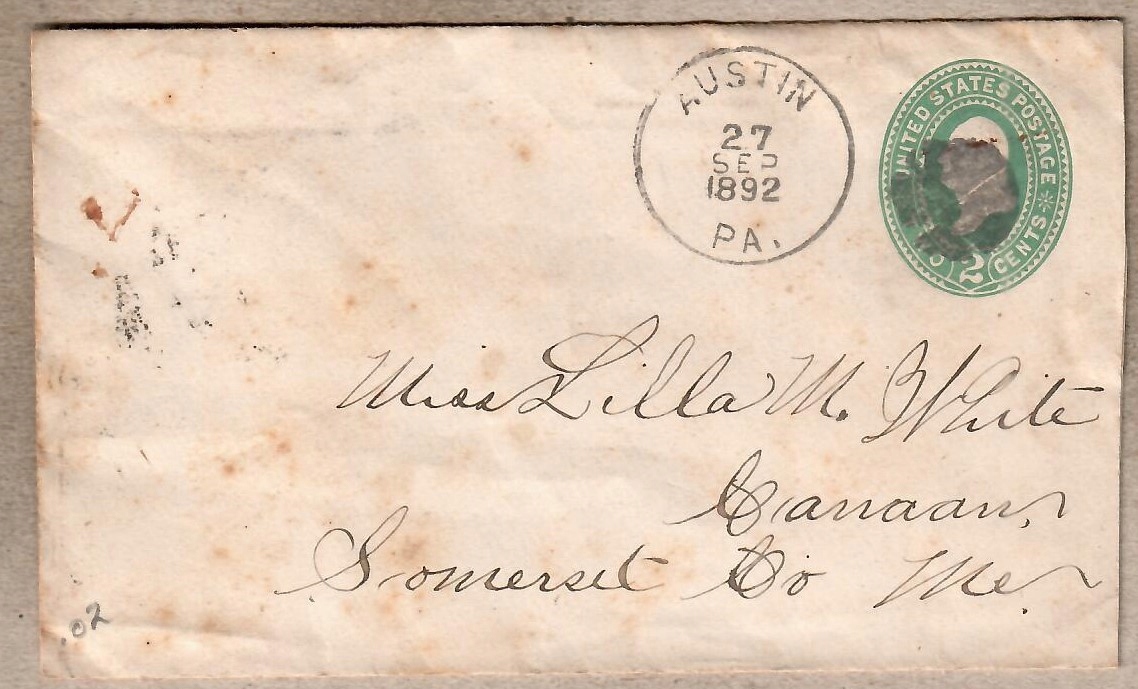 USA, 1892 r. koperta