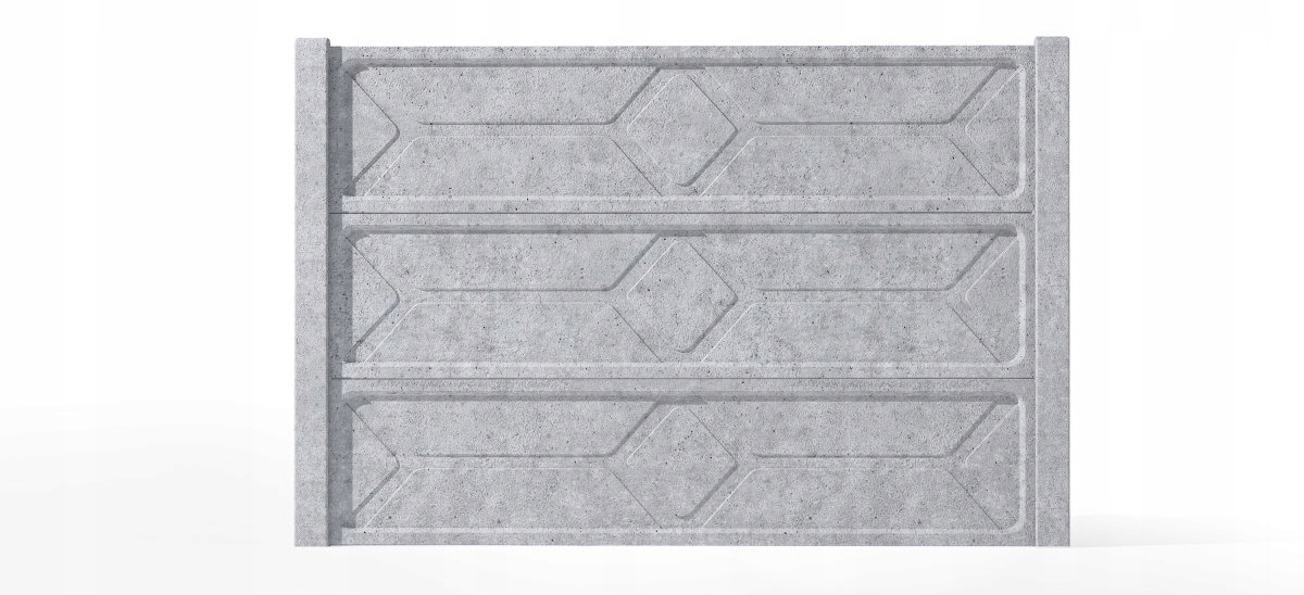 KOPERTA płyta betonowa 213x50x4cm ogrodzenie Śląsk bloczek Marka Drewbet