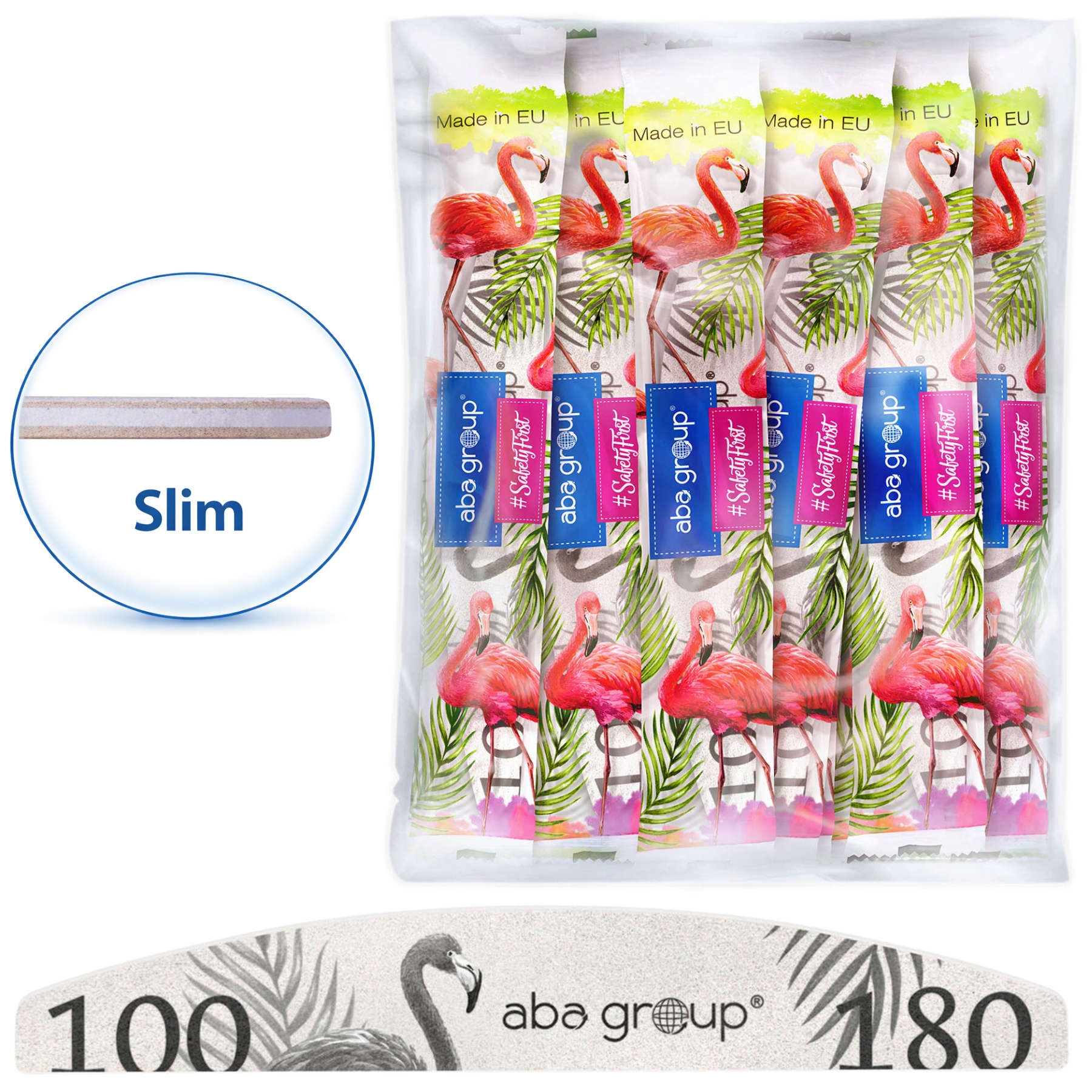 Aba Group Bezpečný balíček Půlměsíc pilník na nehty Slim 2 x 100 ks