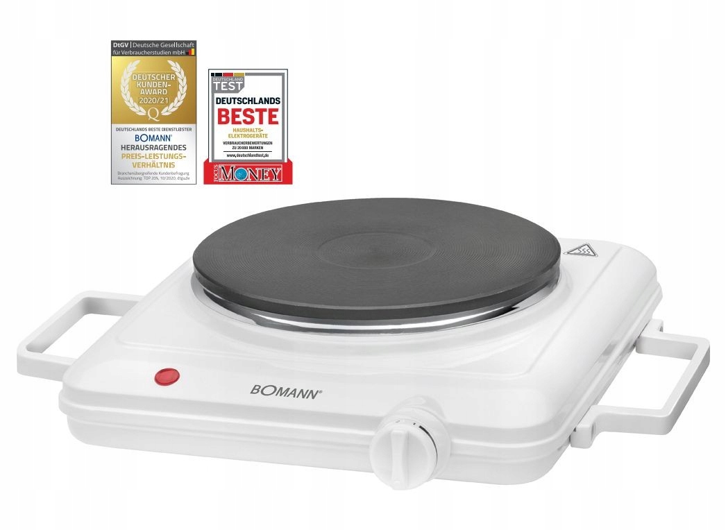 KUCHENKA ELEKTRYCZNA PRZENOŚNA JEDNOPALNIKOWA BOMA Bezpieczeństwo nóżki antypoślizgowe