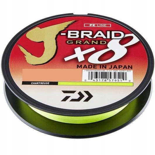 Plecionka Daiwa J-Braid Grand X8 Chartreuse 0.22 mm