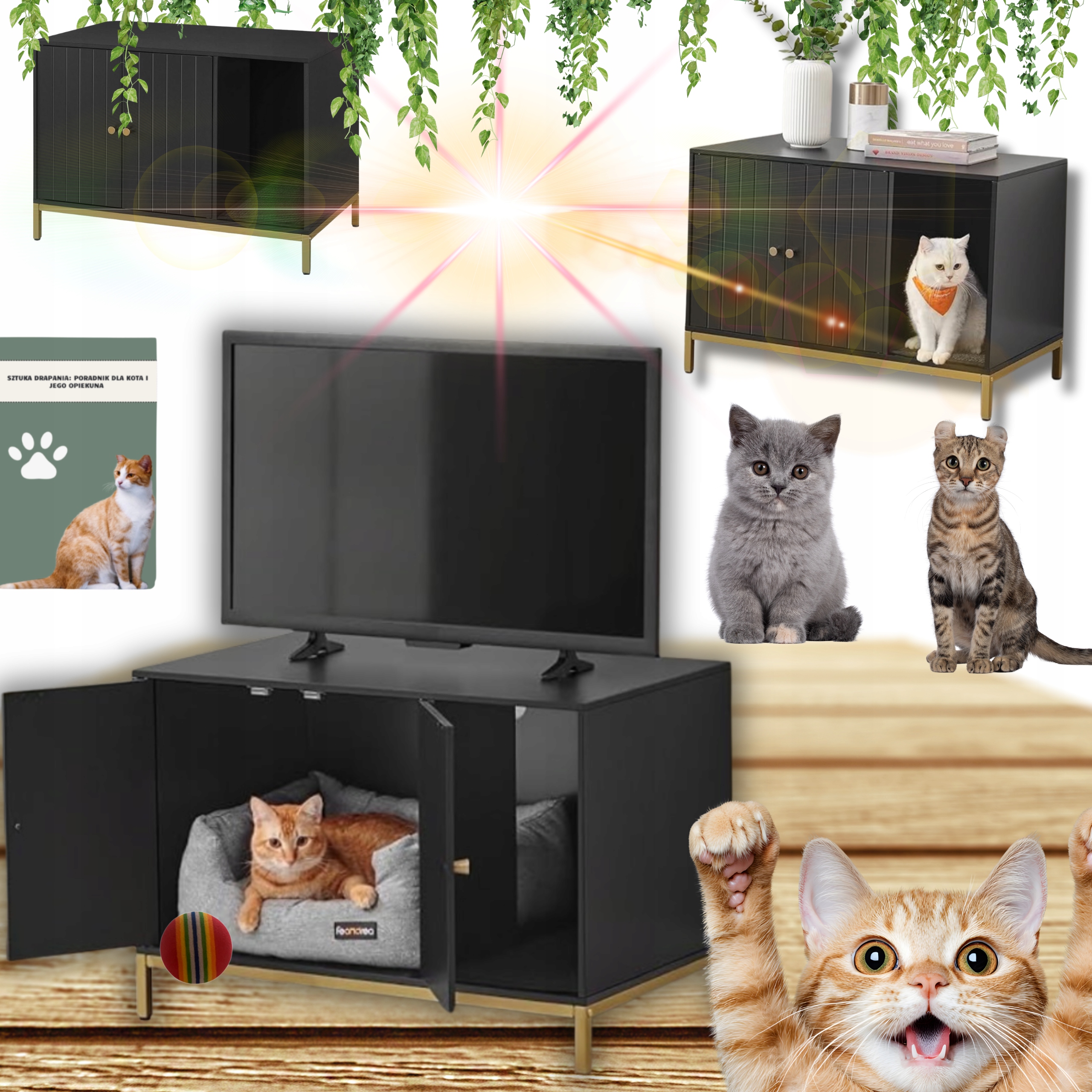 Drapak Dla Kota Szafka Domek Legowisko Jaskinia Kuweta Komoda Regał Mata!