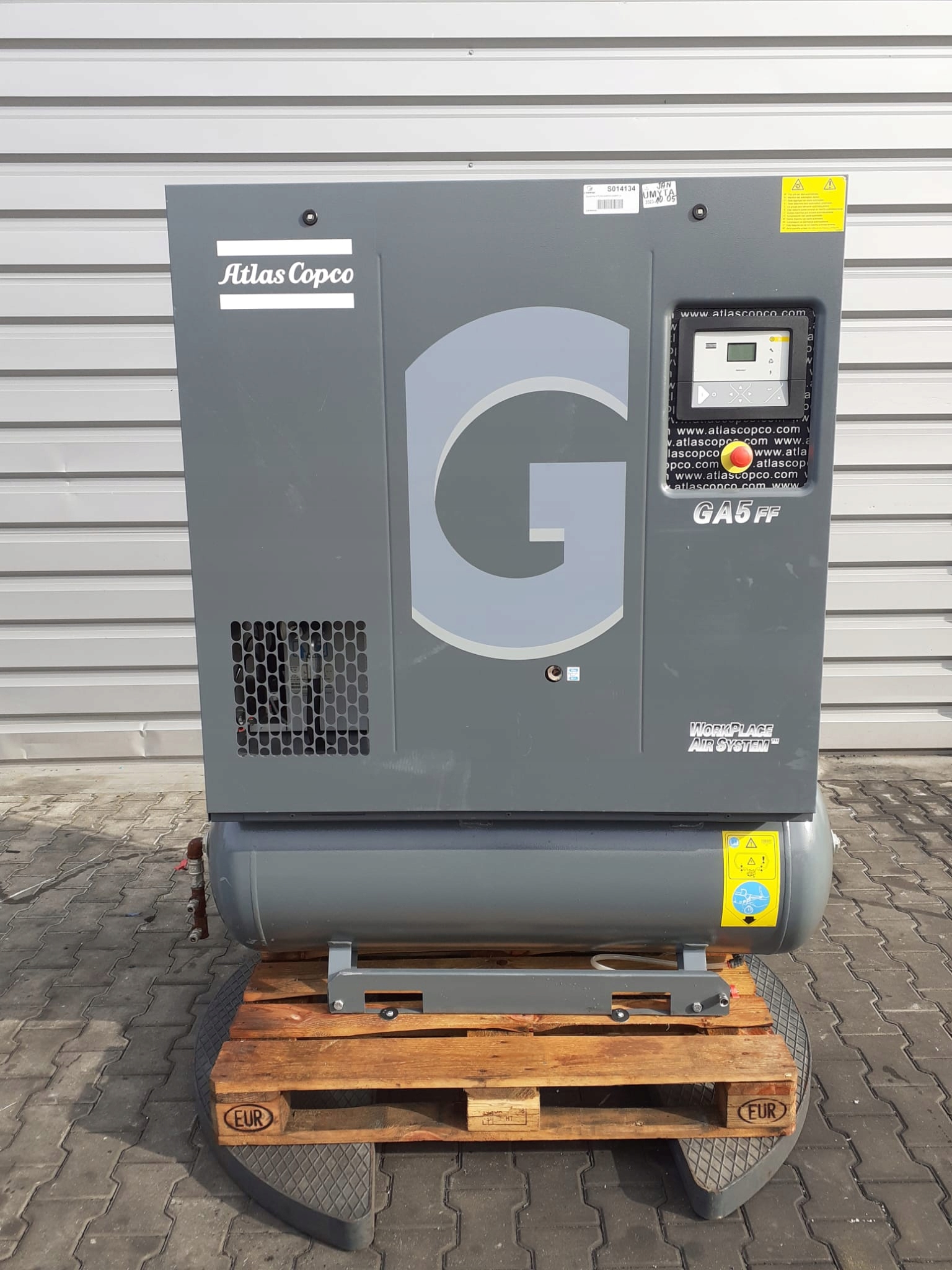 Sprężarka śrubowa kompresor ATLAS COPCO GA5 FF 5,5kW 0,65m³ S014134