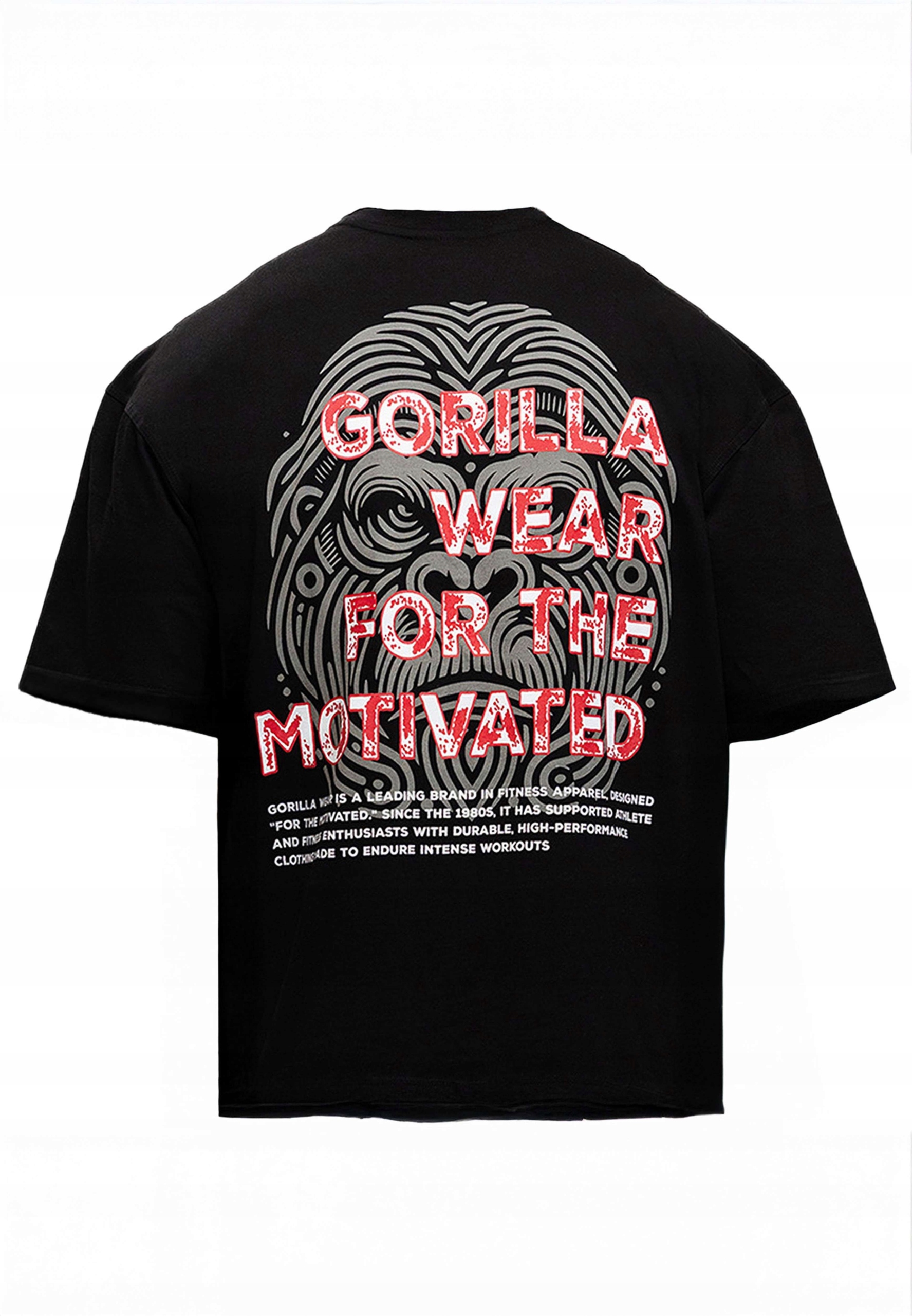 Koszulka sportowa oversize luźna treningowa na siłownie Macon Gorilla Wear