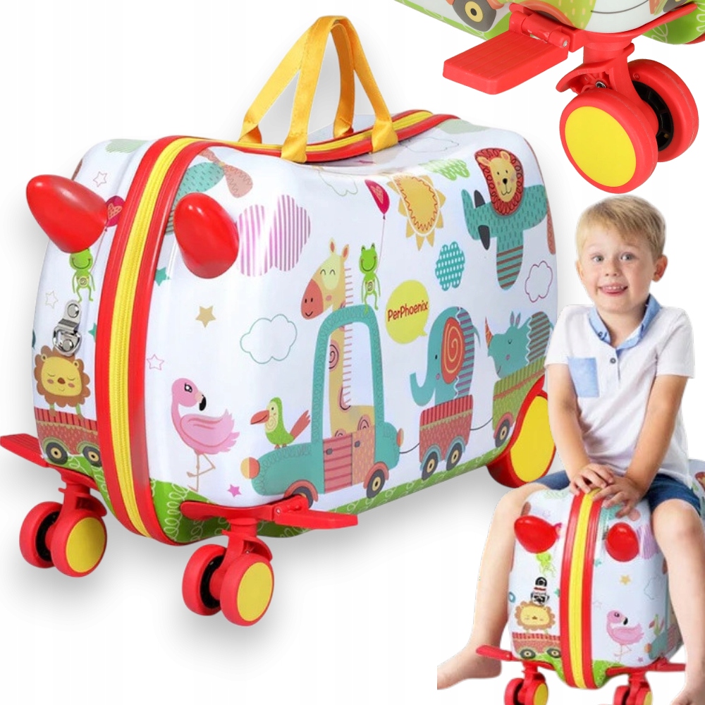 Walizka Dziecięca Podróżna Na Kółkach Bagaż Podręczny Lekka Zwierzęta 3D