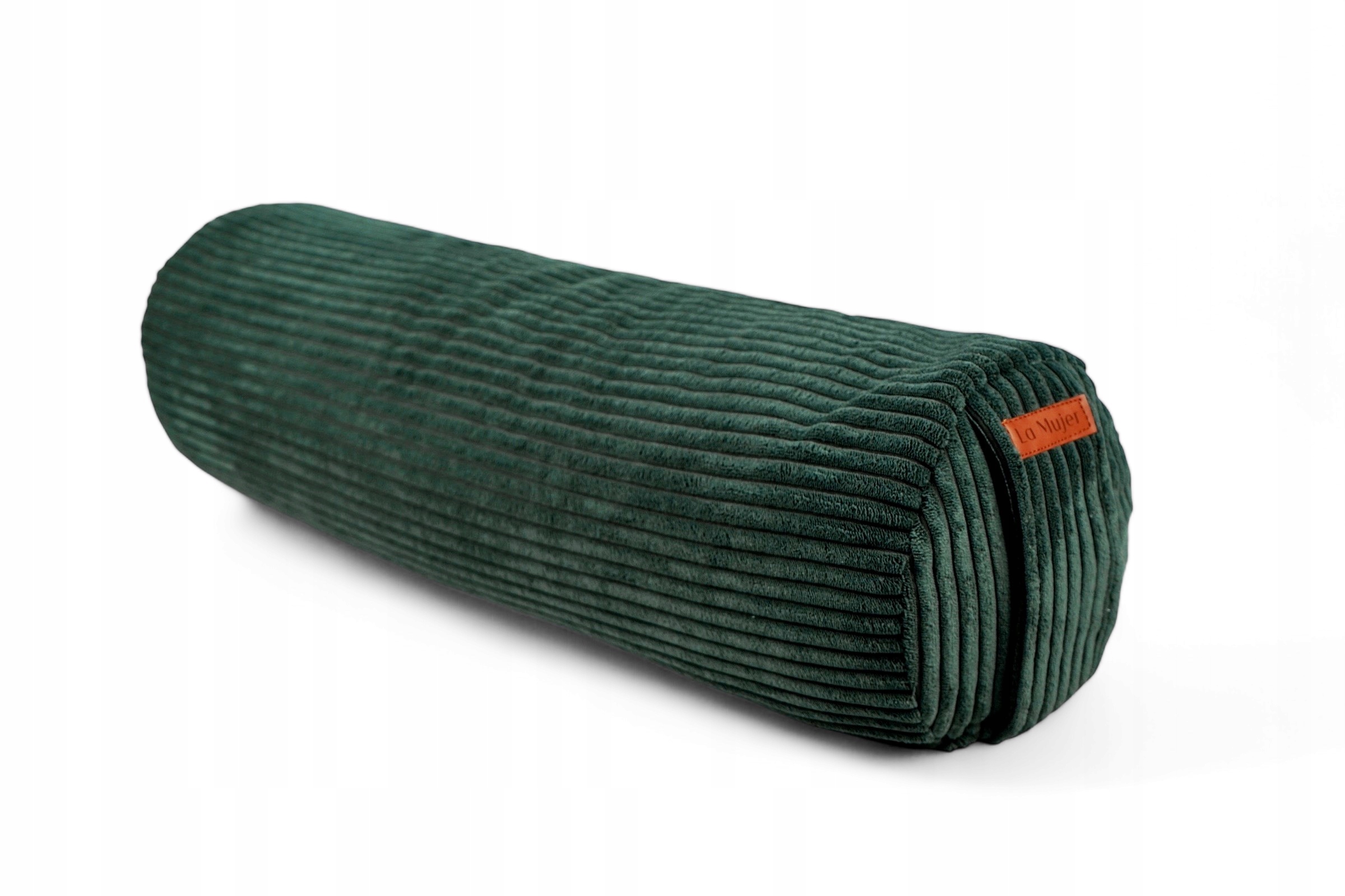 Váleček na jógu, bolster, váleček s pohankovou slupkou Winter Moss zelený manšestr