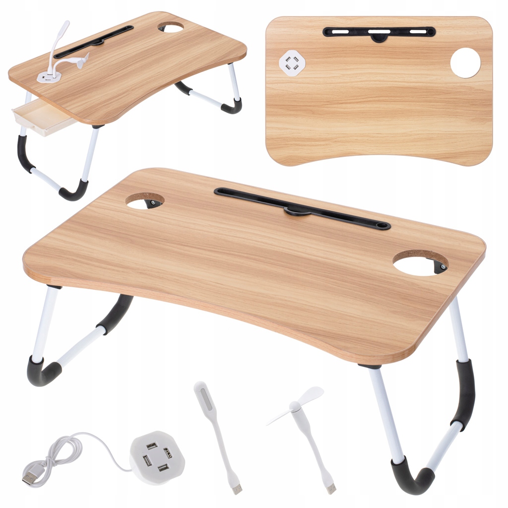 

Stolik pod laptopa składany do łóżka podstawka Usb