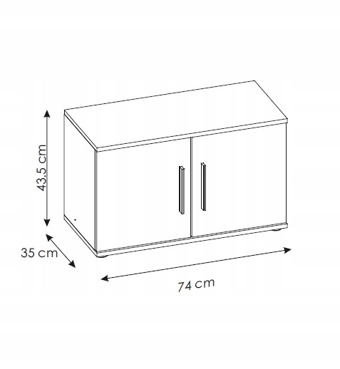 SZAFKA NA BUTY VALENCIA 70 CM NISKA DĄB SONOMA MAFMEBLE Kod producenta VALENCIA