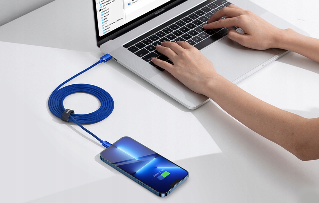 BASEUS MOCNY KABEL PRZEWÓD USB-C DO LIGHTNING IPHONE 20W PD W OPLOCIE 2M Zgodność ze standardem Quick Charge 1.0 Quick Charge 2.0 Quick Charge 3.0