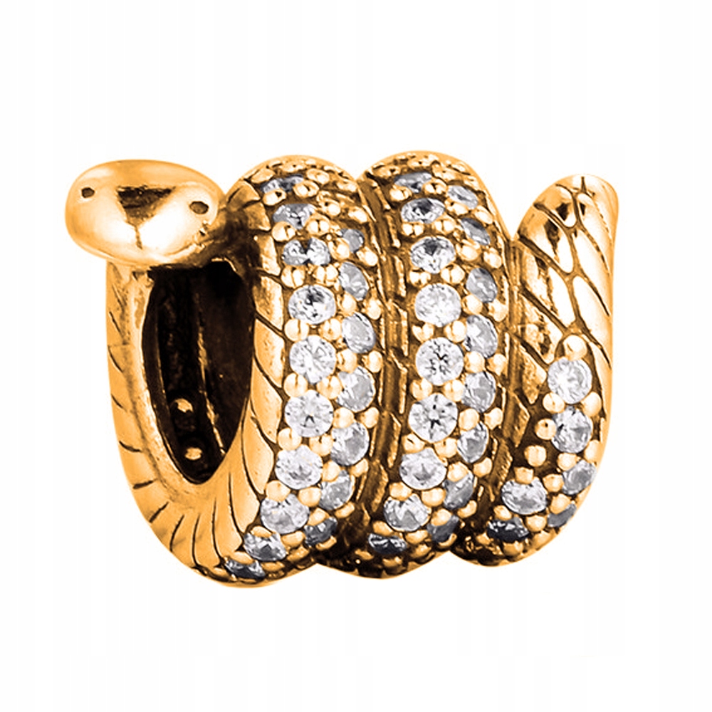 

Charms złoty Wąż Snake Gad srebro 925