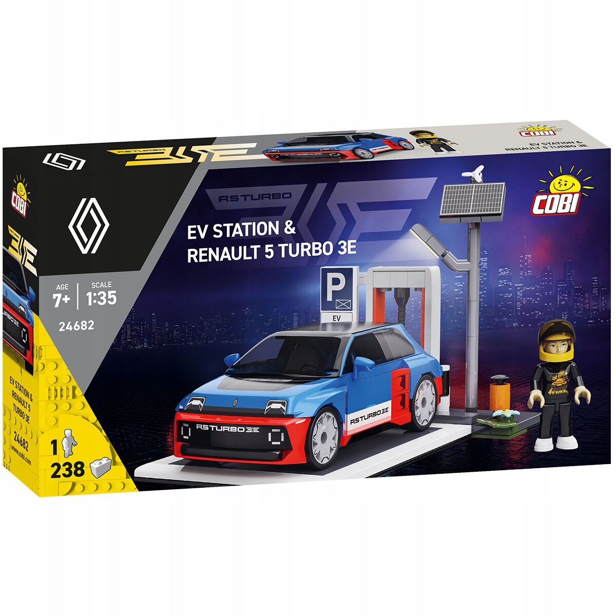 Klocki Cobi 24682 Renault 5 Turbo 3E&EV Station futurystyczny supersamochód