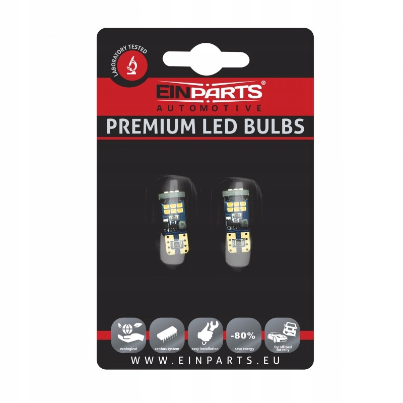

Einparts Żarówki EPL198 W5W T10 Canbus 6000K 2szt