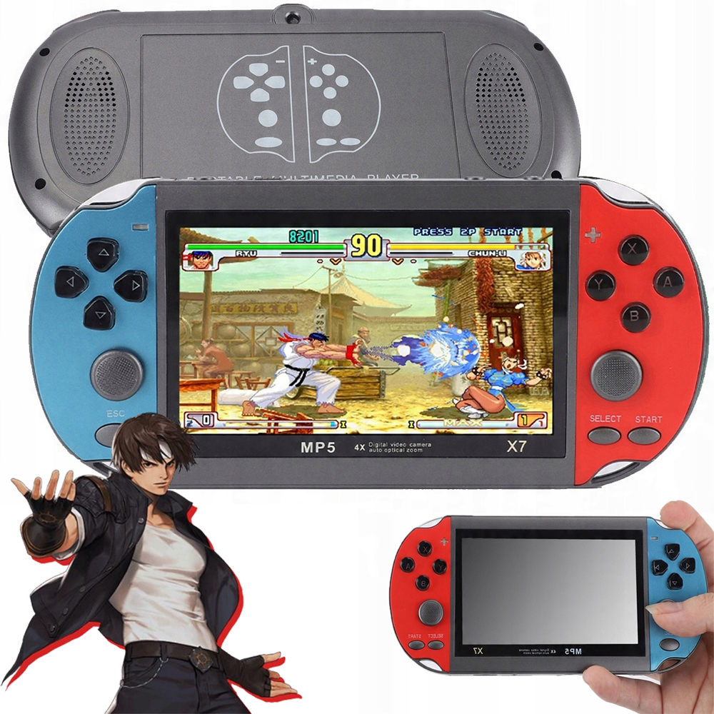 Przenośna Mobilna Mini Konsola Do Gier Retro 2000+ Klasycznych X7 4.3 Cala