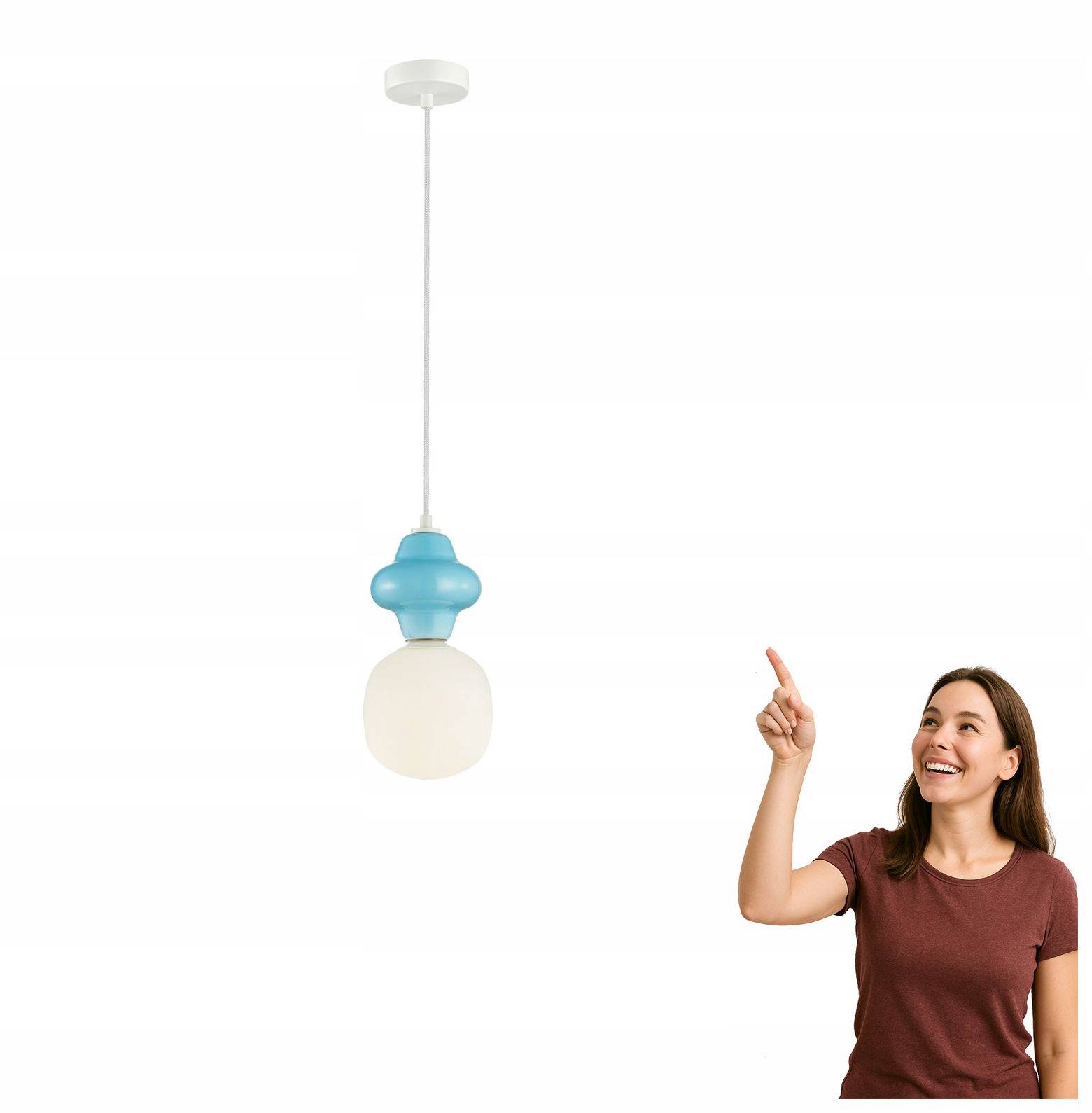 Závesná lampa Latera PND-94331-1S-BLU Italux