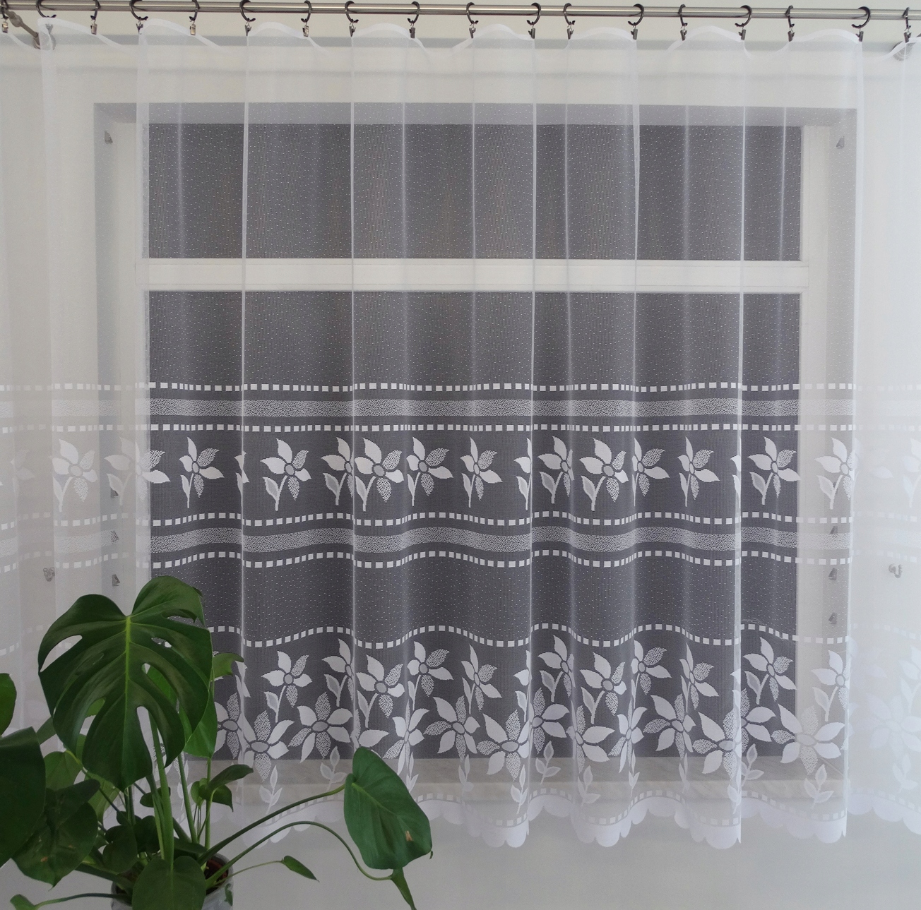 Mg Záclona žakárová páska 623/885 Bílá 500x160 cm hotová s páskou M