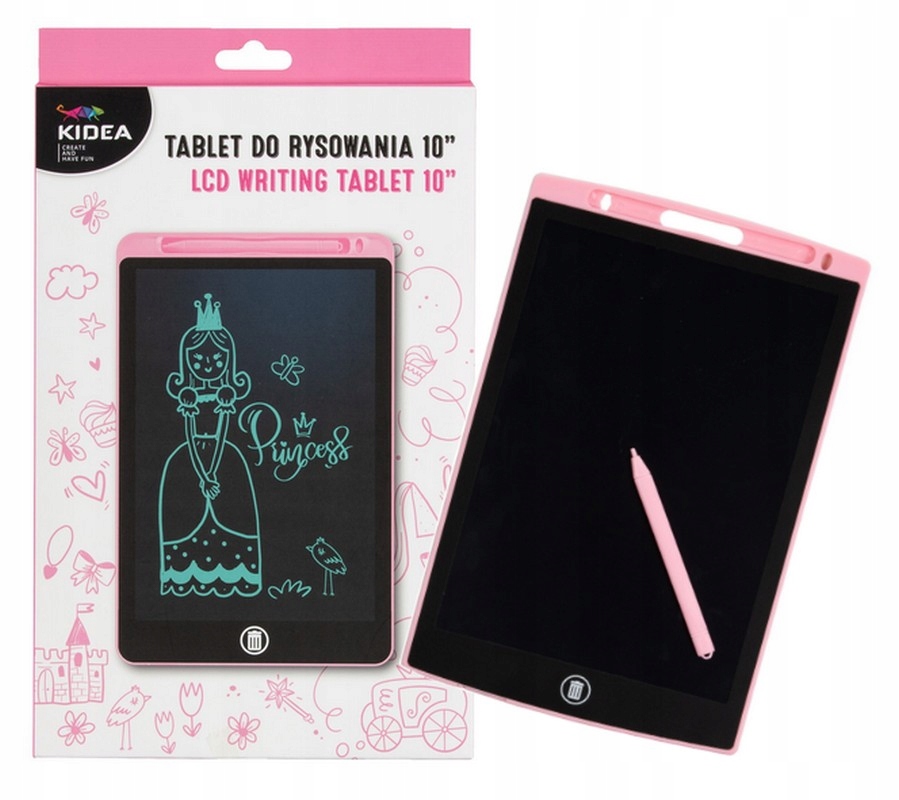 

Kidea Duży Tablet LCD do rysowania 10'' różowy