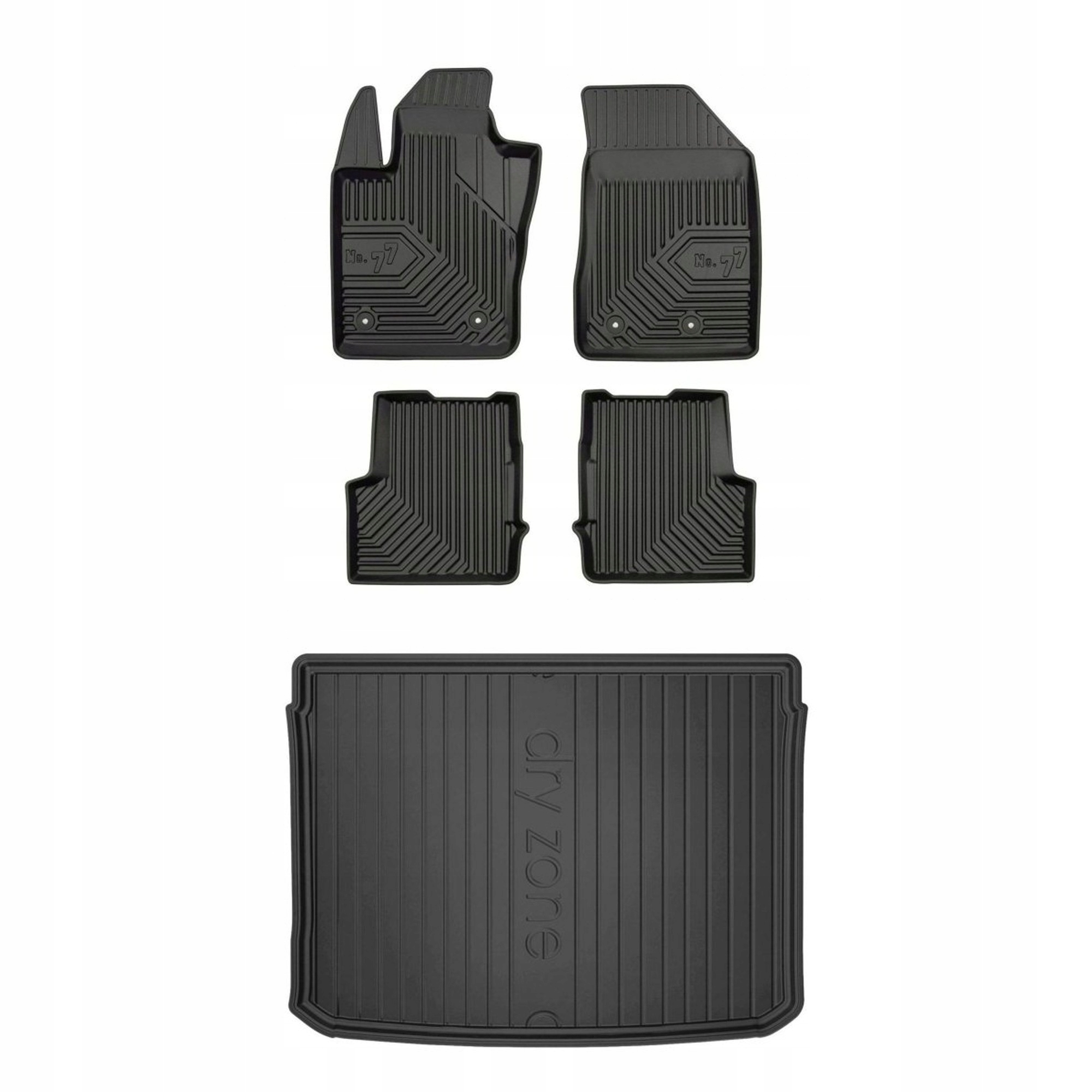 Gumová sada kobercov a rohoží Fiat 500X od roku 2014