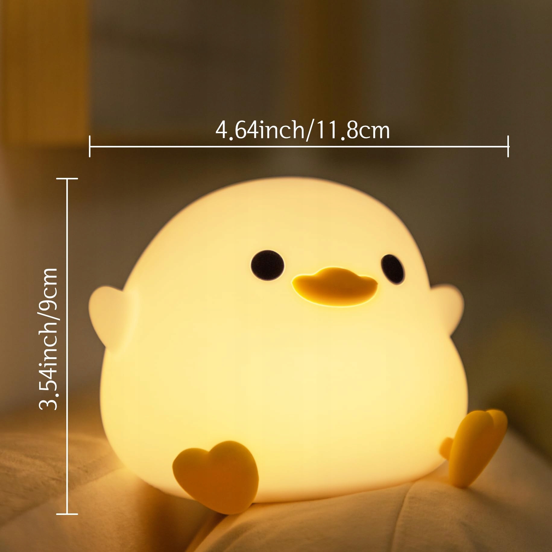 YUANDIAN Lampa LED Silikonowa Kaczka Dla Dzieci Dotykowa Nocna — miniatura 6