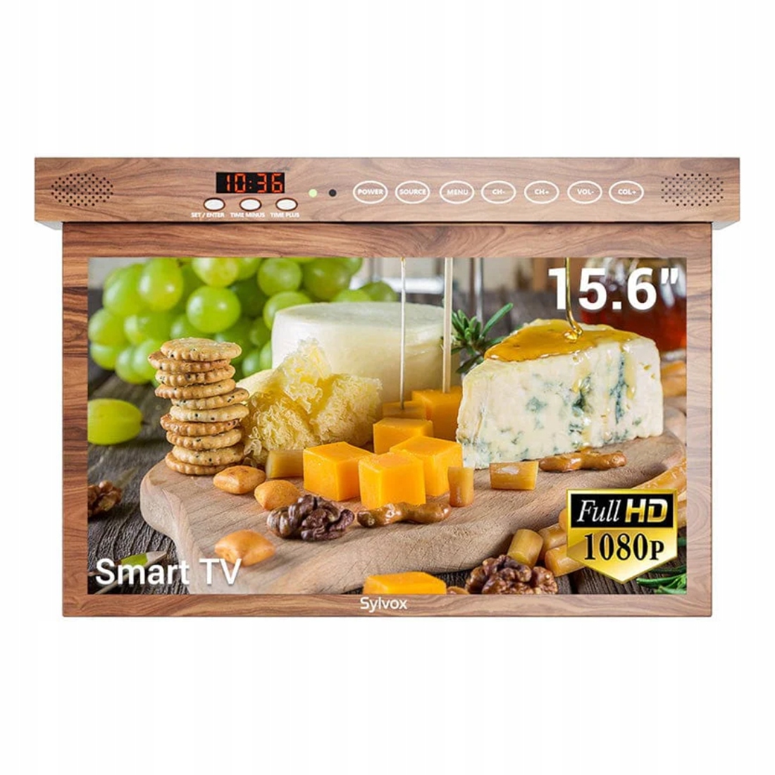 Telewizor Kuchenny Podszafkowy WiFi do Kampera Sylvox 15.6” Smart Tv drewno