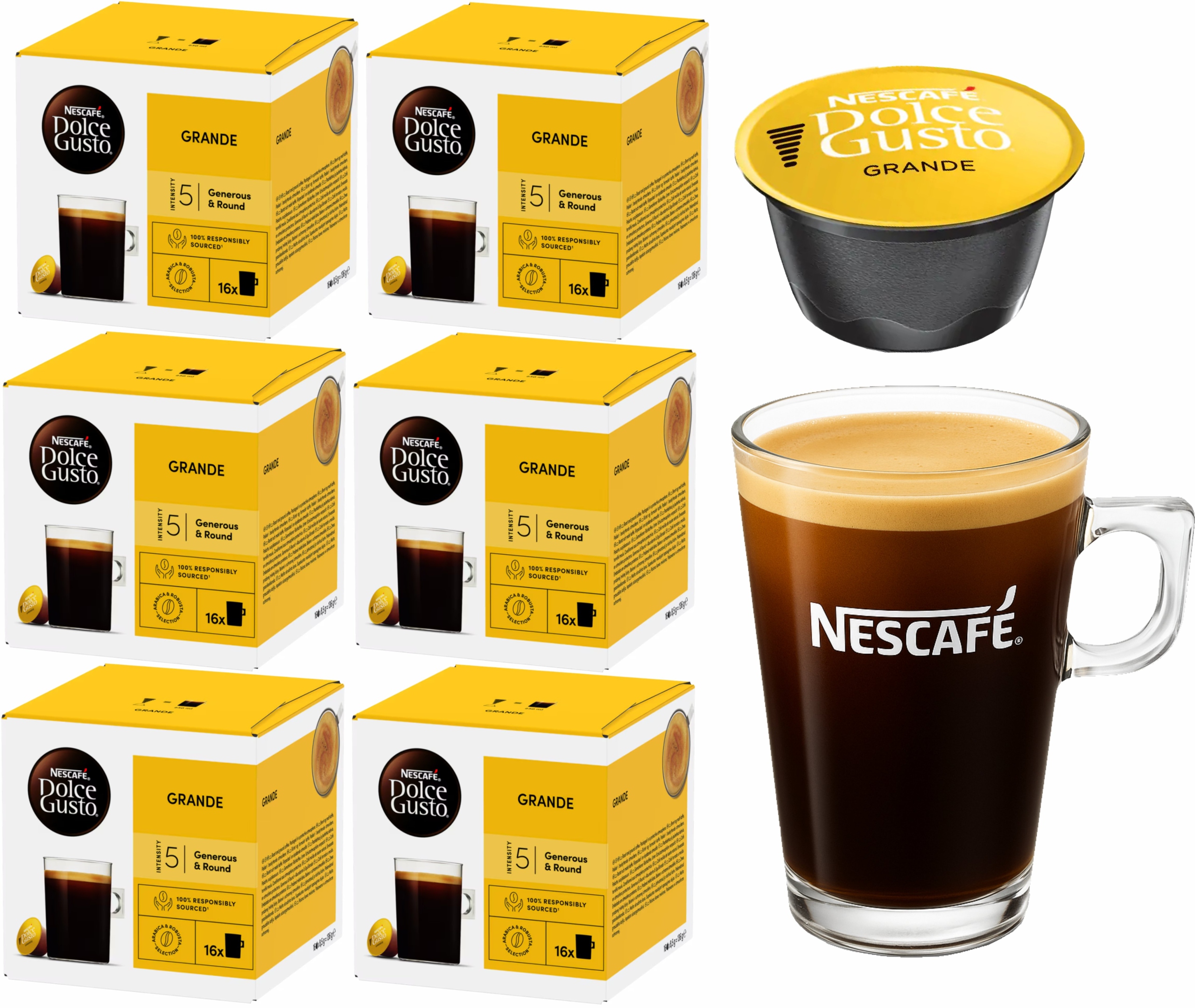 Kapsułki Nescafe Dolce Gusto Grande 6x16 sztuk