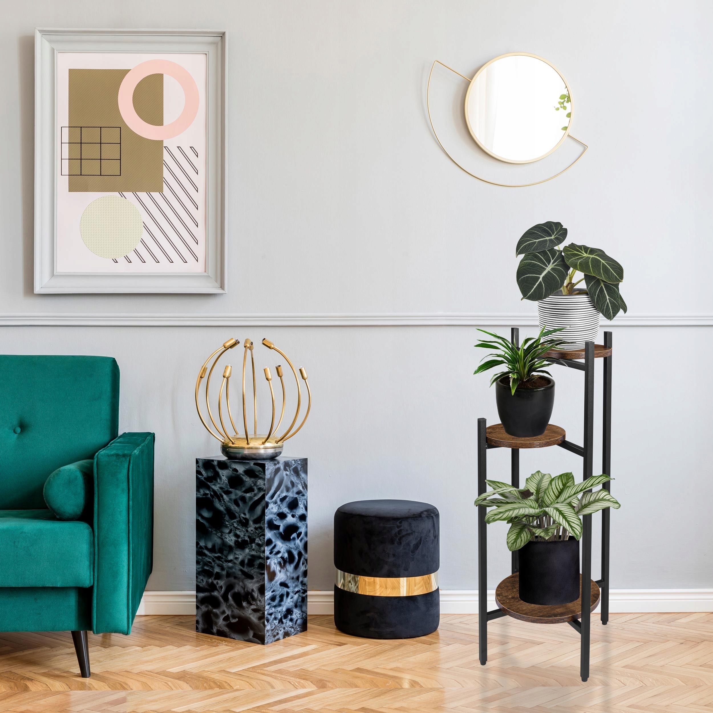 ПІДСТАВКА ПІД КВІТИ МЕТАЛЕВА ПІДСТАВКА ДЛЯ КВІТІВ РУСТИК ЛОФТ 80см Код виробника 5905523061505