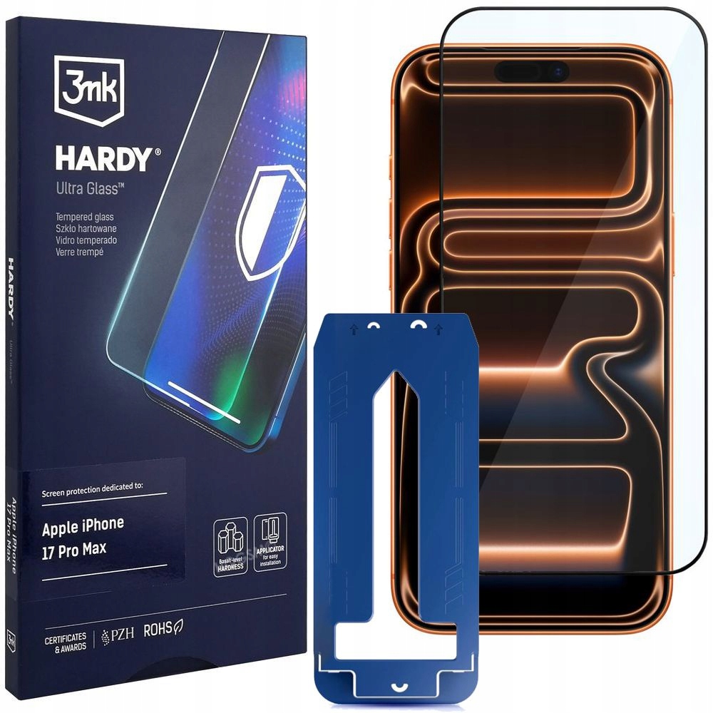 Ochranné čedičové Sklo pro displej Apple iPhone 17 Pro Max, 3mk Hardy