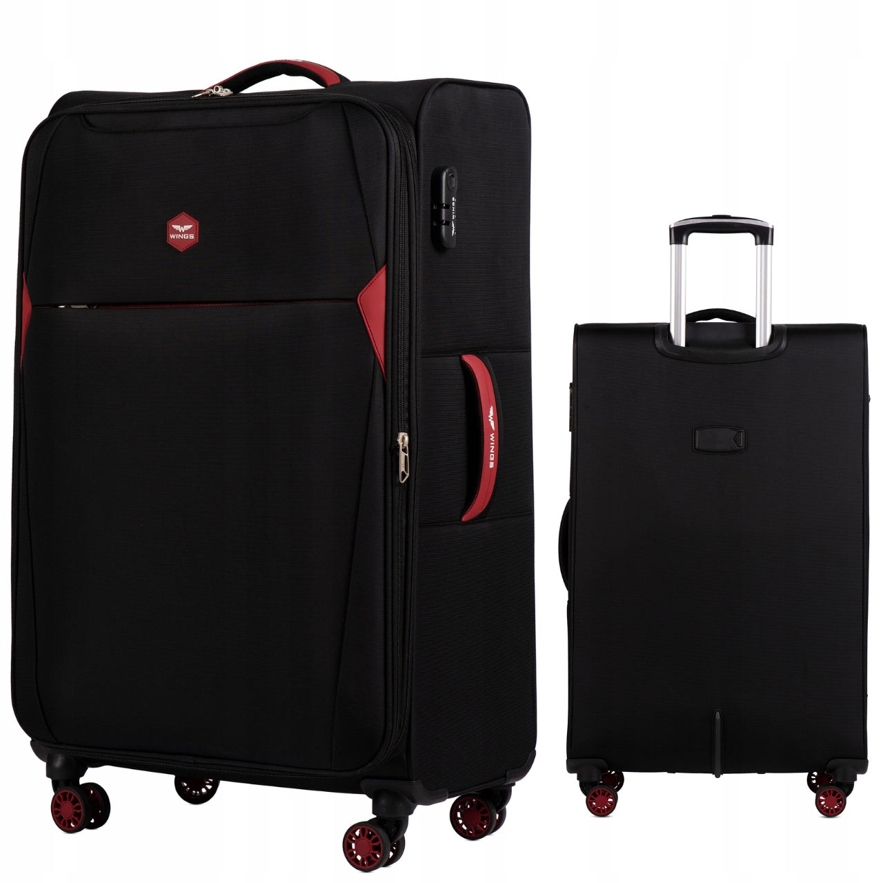 Duża, Pojemna Miękka Walizka L Z Nylonu Poszerzana 110L Wings DPR01C