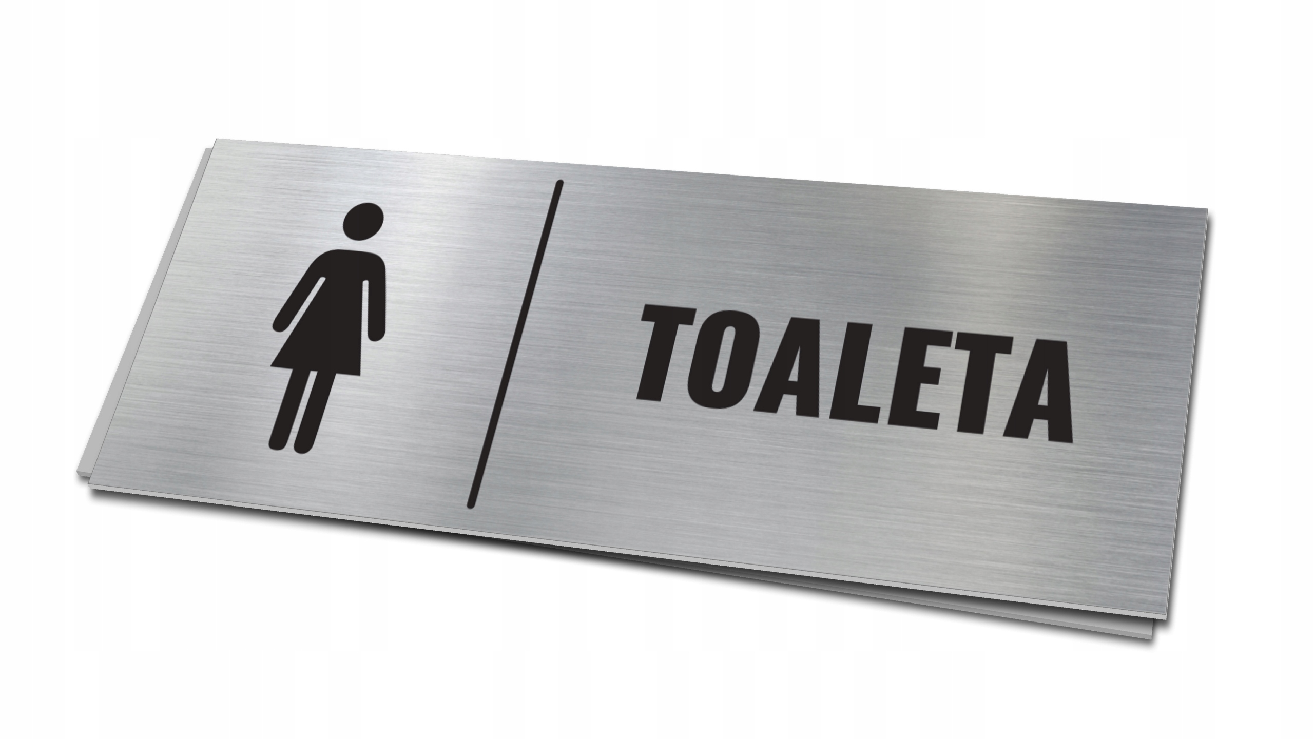 TABLICZKA TOALETA TABLICZKA WC ALUMINIOWA TABLICZKA TOALETA DAMSKA Marka Media Design