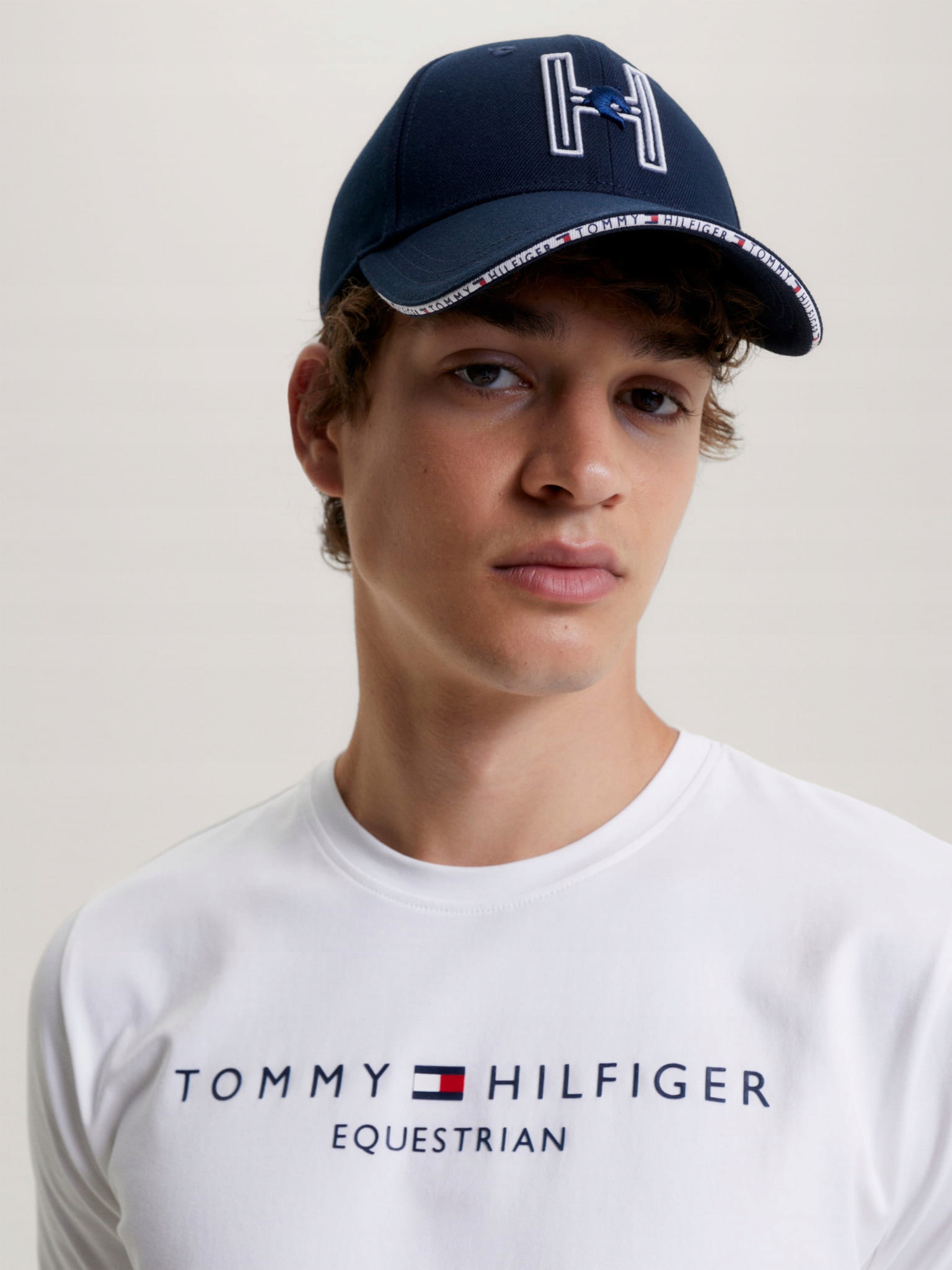 Tommy Hilfiger Equestrian Czapka z daszkiem Toronto H-logo Desert Sky M