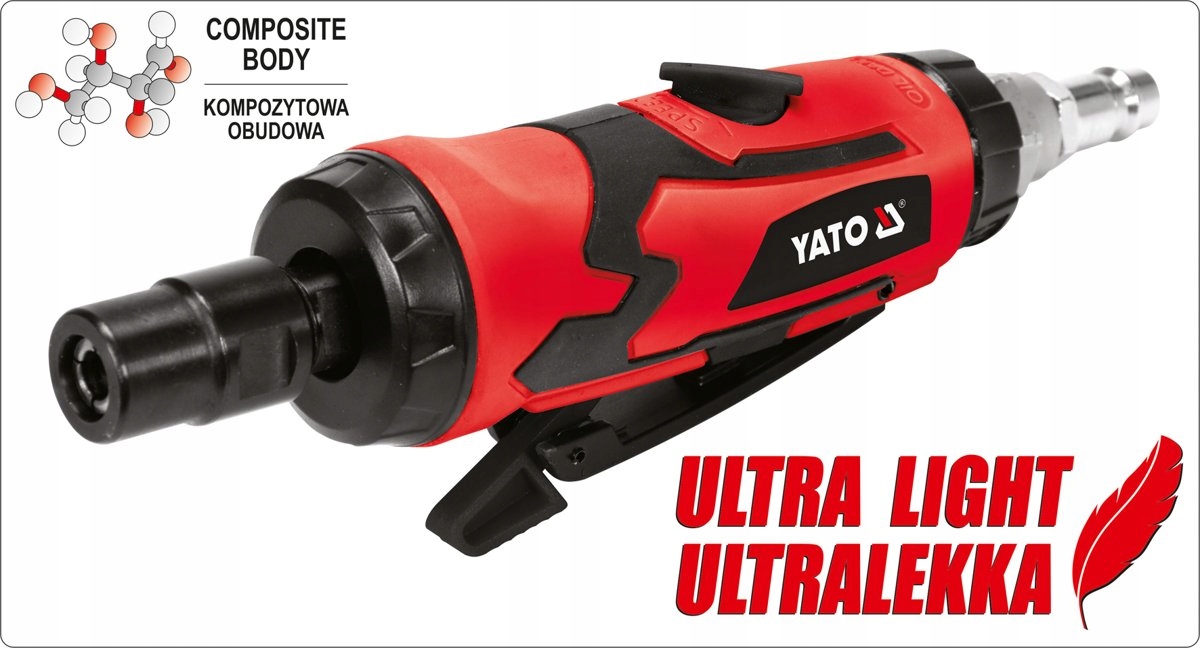 YATO SZLIFIERKA WIELOFUNKCYJNA PNEUMATYCZNA NA SPRĘŻONE POWIETRZE YT-09633 Rodzaj zasilania pneumatyczne