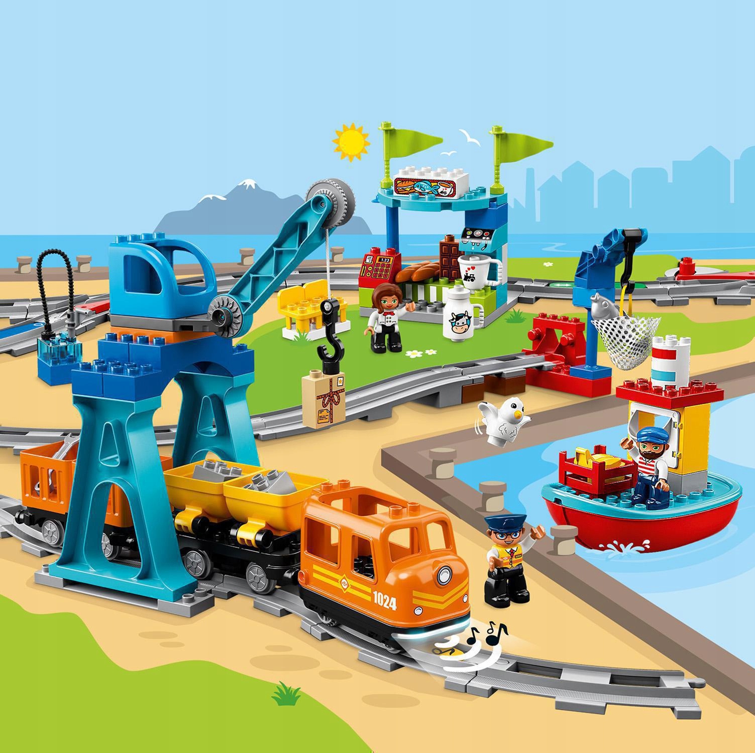 LEGO DUPLO Pociąg towarowy 10875 2+ 105 elementów Seria Pociąg