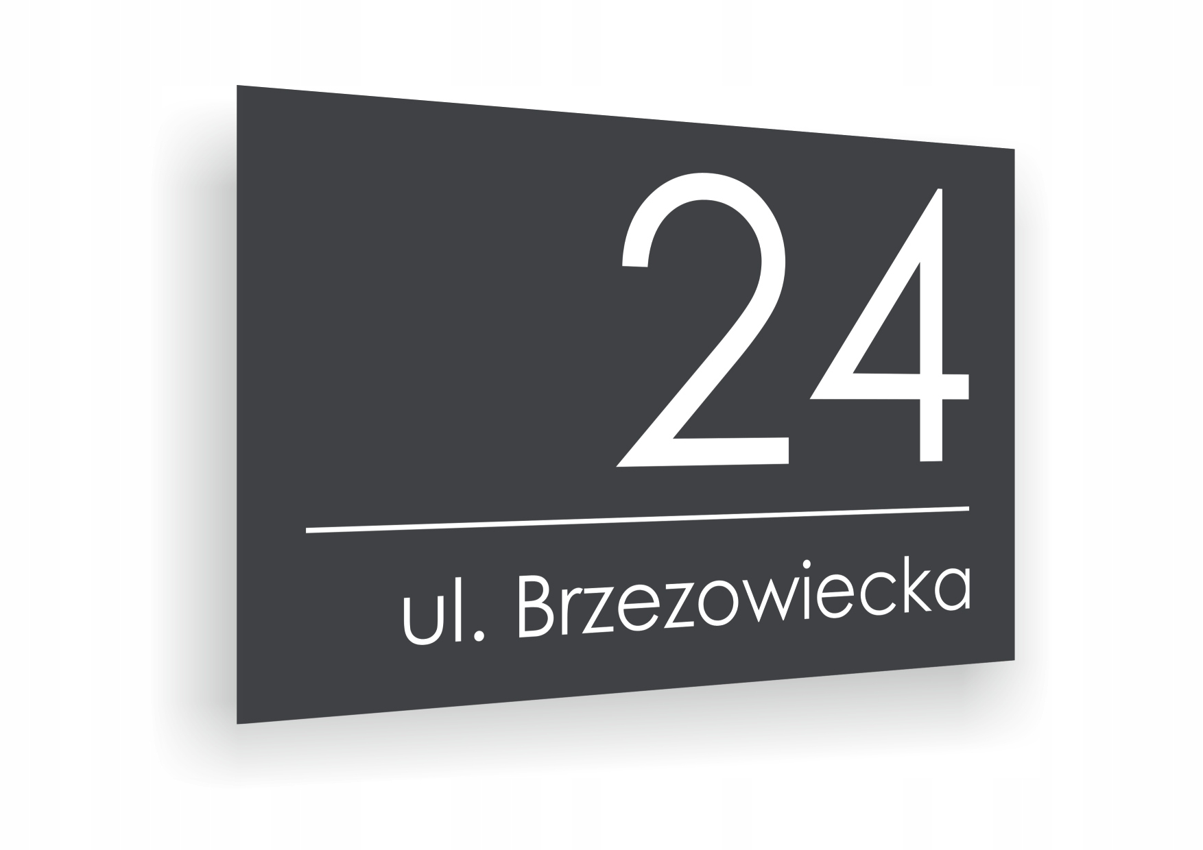 TABLICZKA Z NUMEREM DOMU I ADRESEM 30x20 cm