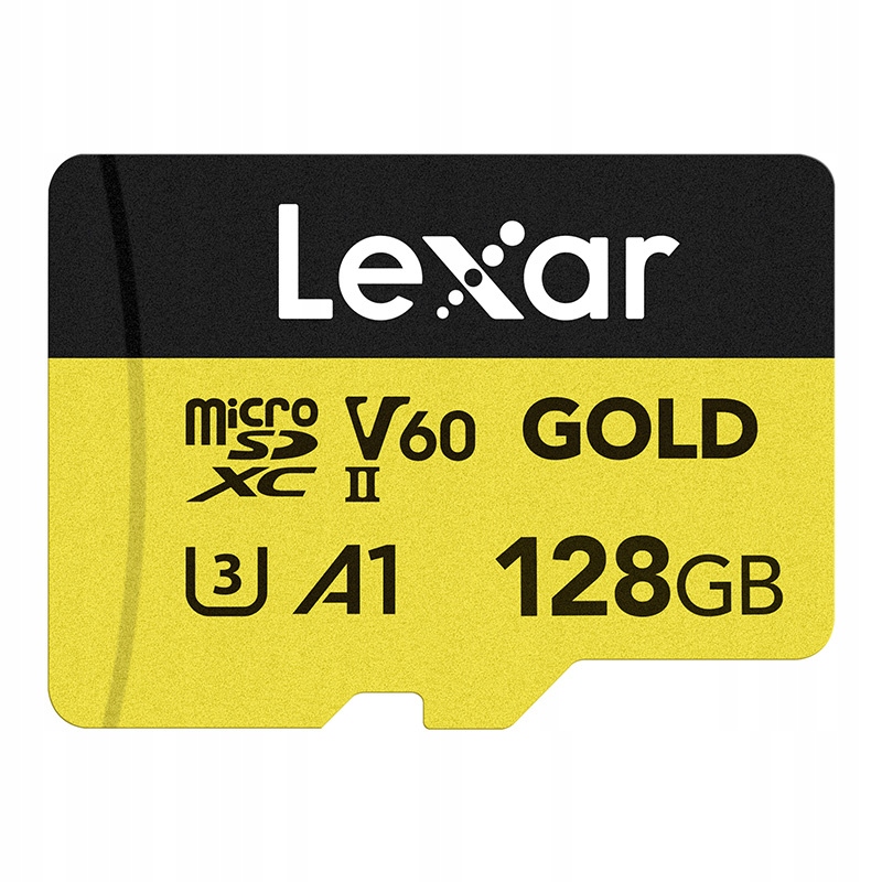 Lexar Karta Pamięci Gold MicroSDXC 128GB U3 A1 V60 Uhs-ii Zapis 100 MB/s